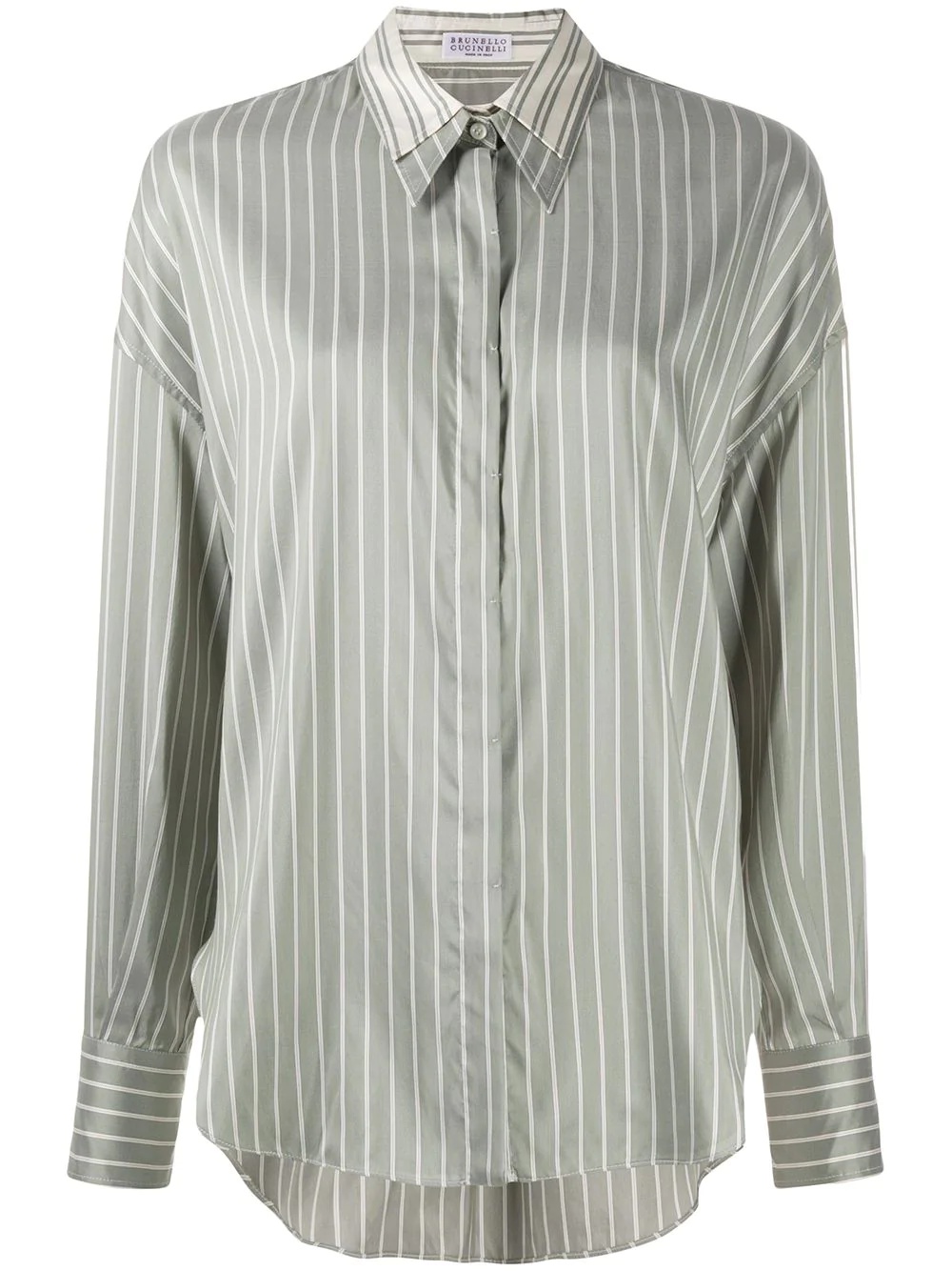 striped silk shirt - 1