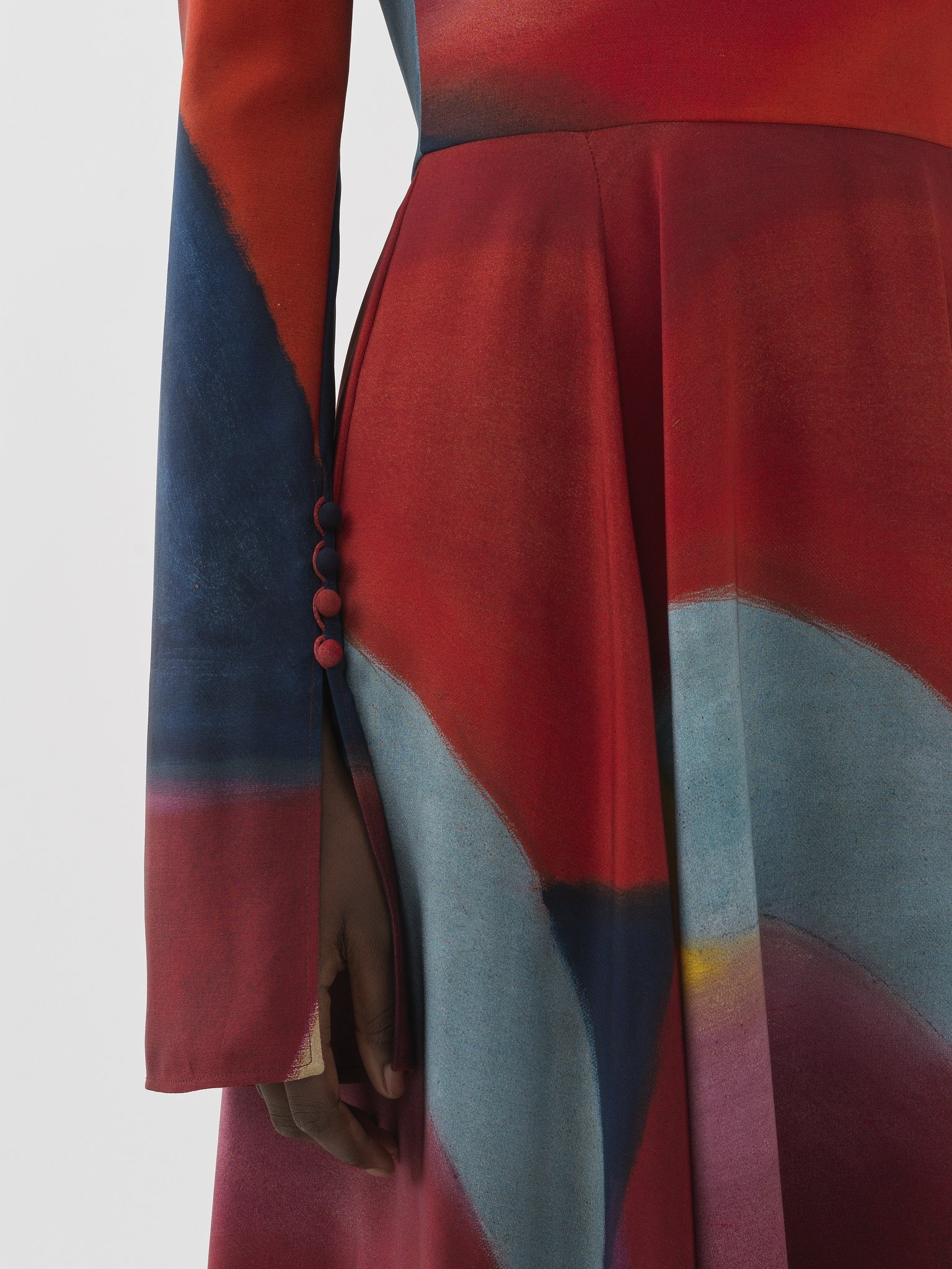 CAROLINE DENERVAUD FOR CHLOÉ LONG FLARED DRESS - 6