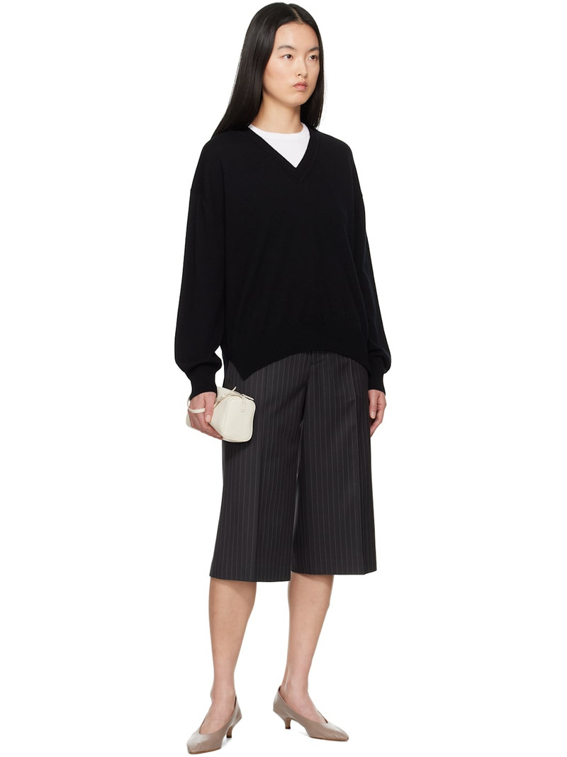 &DAUGHTER Black Tahra Cashmere V-Neck Sweater outlook