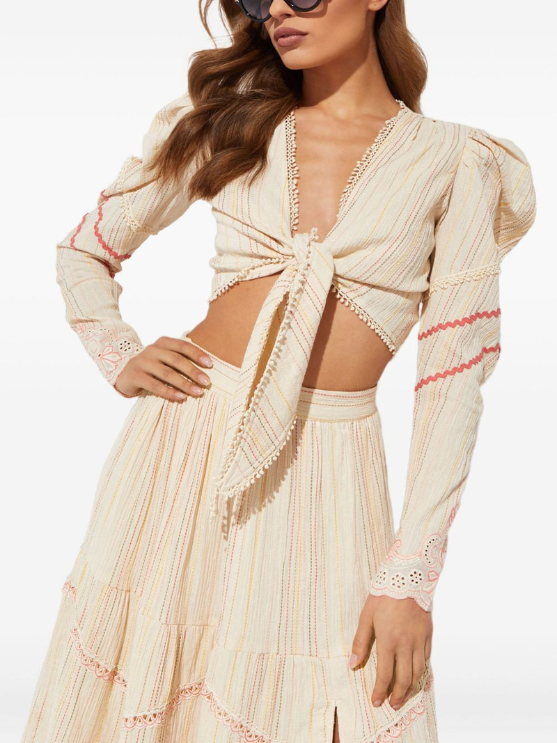puff-sleeve linen blouse 1