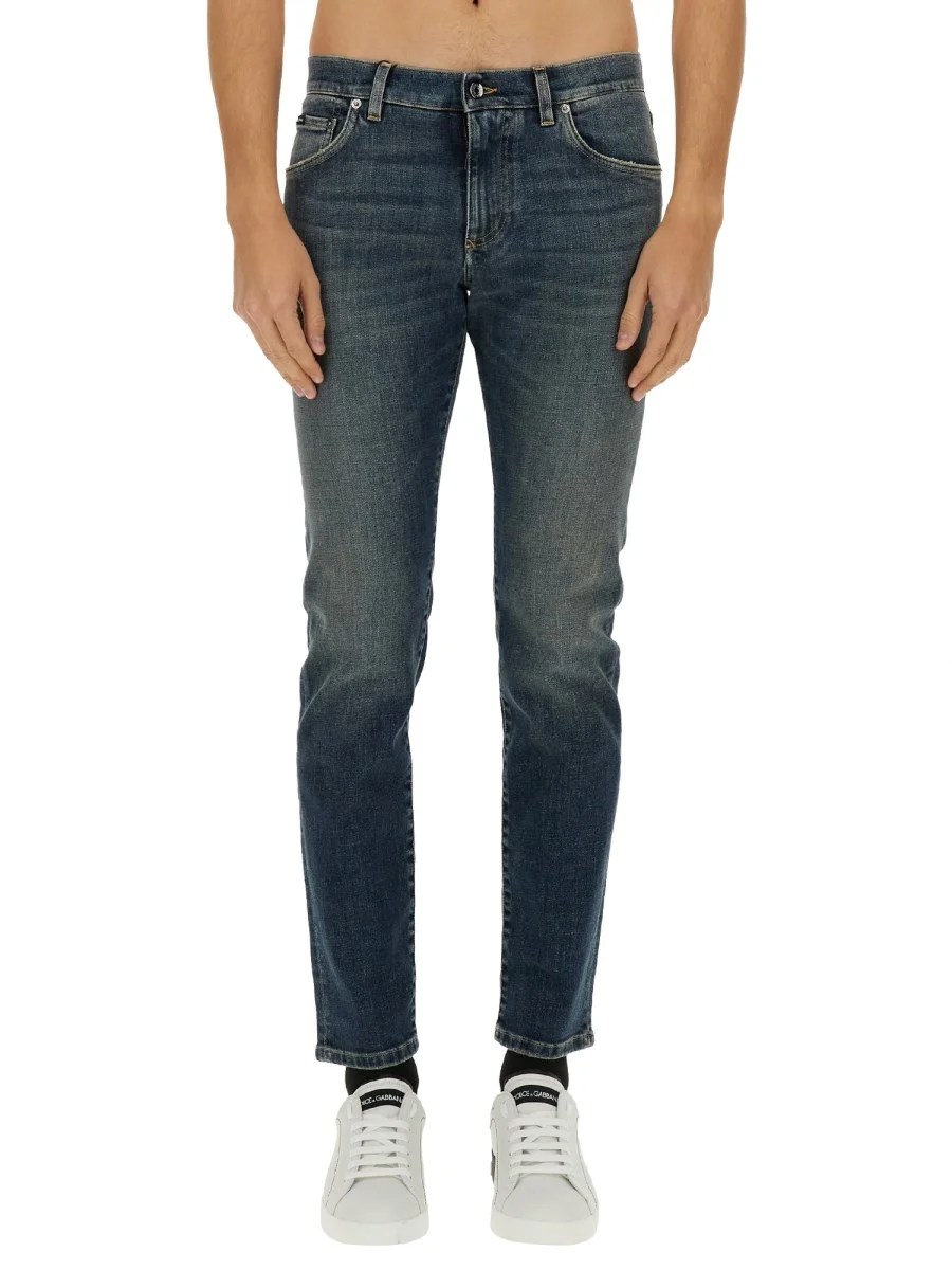 JEANS SLIM FIT IN DENIM STRETCH - 1