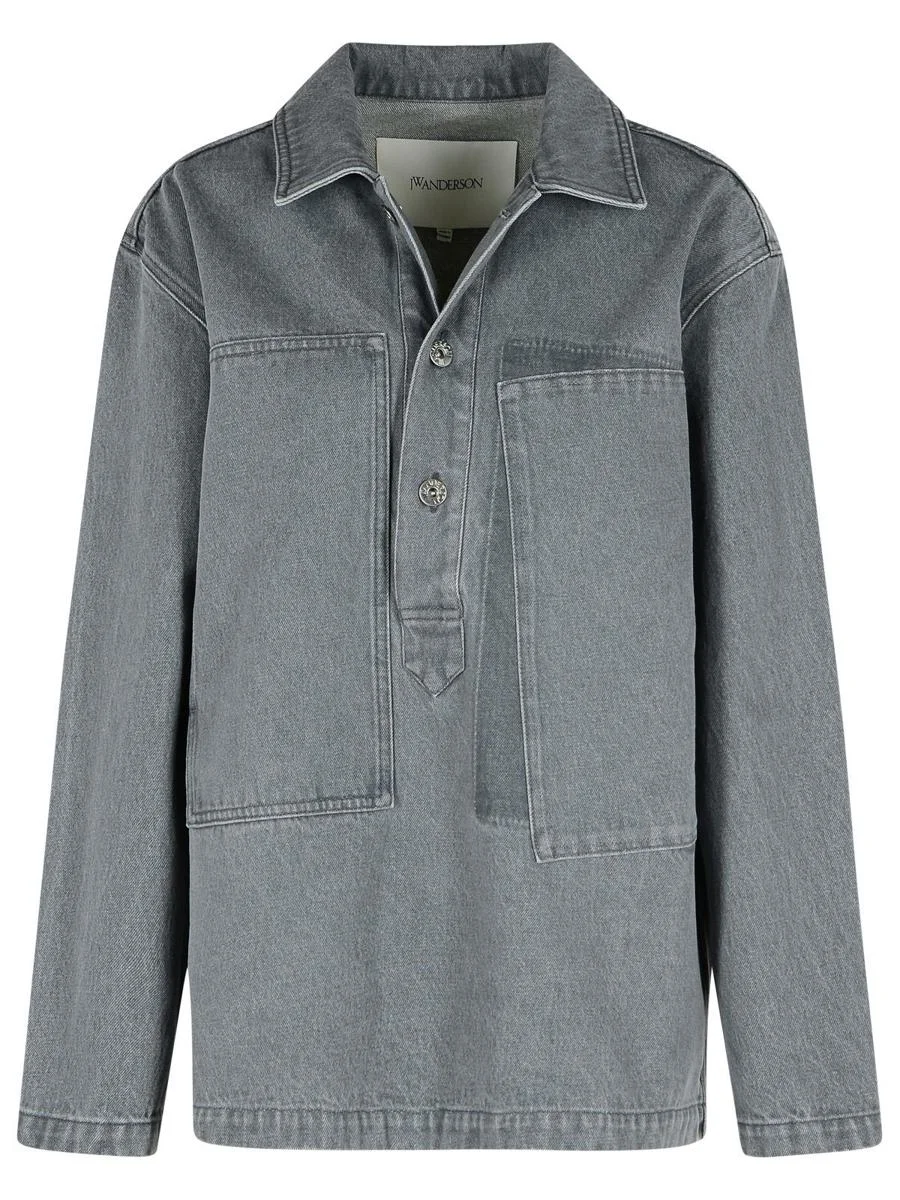 JW Anderson 'Rugby' Grey Denim Shirt - 1
