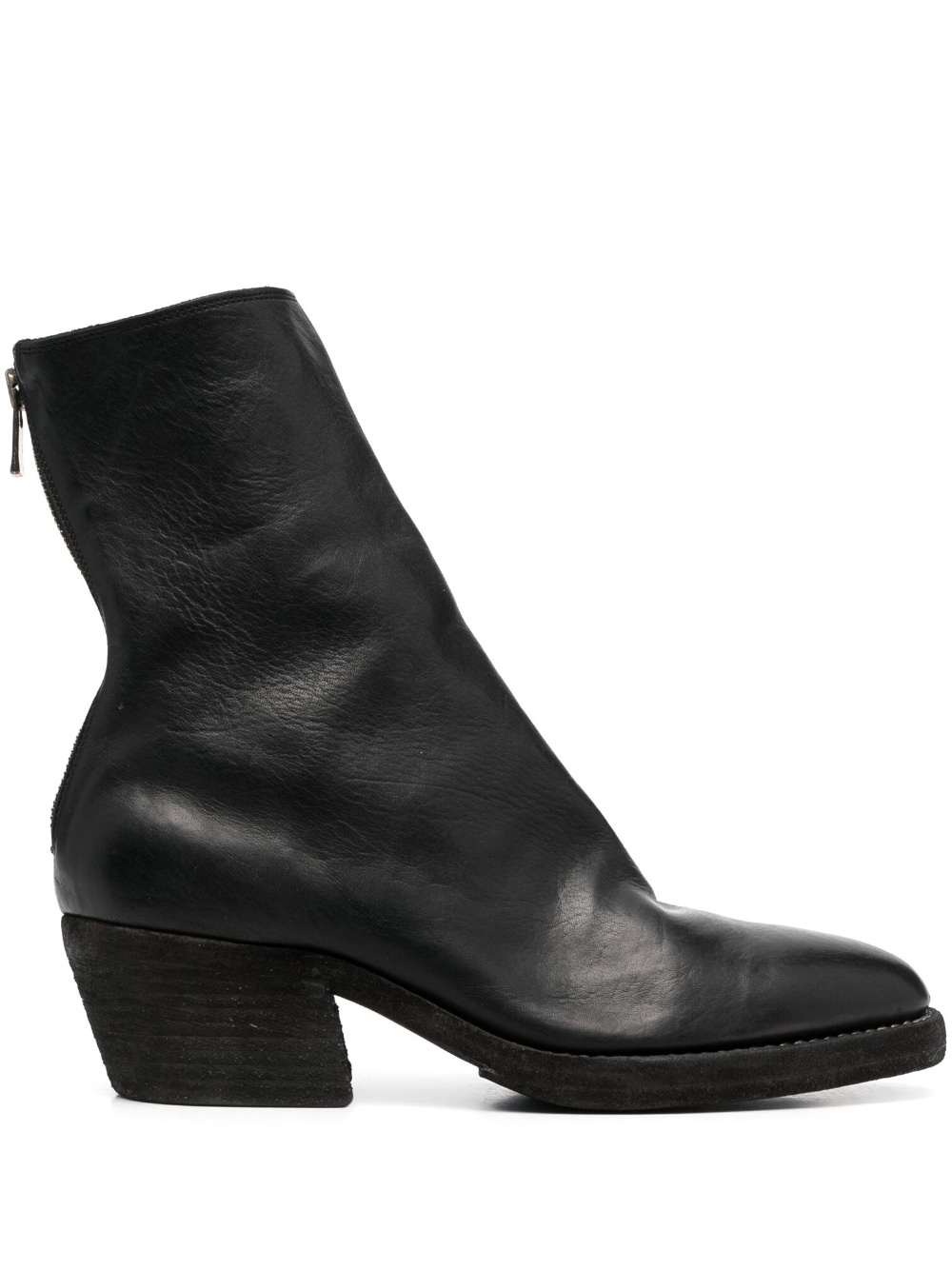 zip-up leather boots - 1