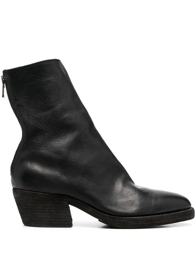 zip-up leather boots 1