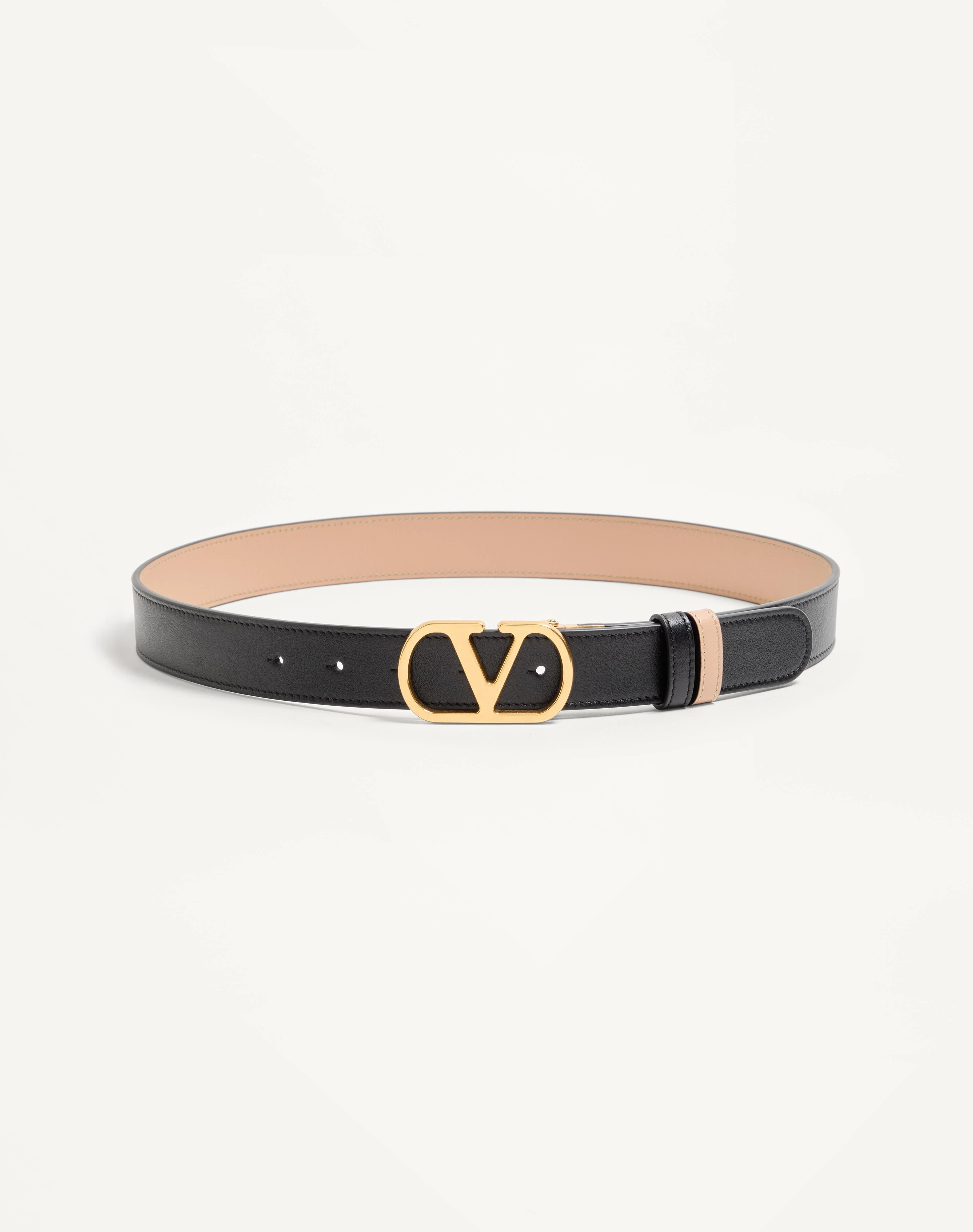VLOGO SIGNATURE REVERSIBLE SHINY CALFSKIN BELT 30 MM - 1