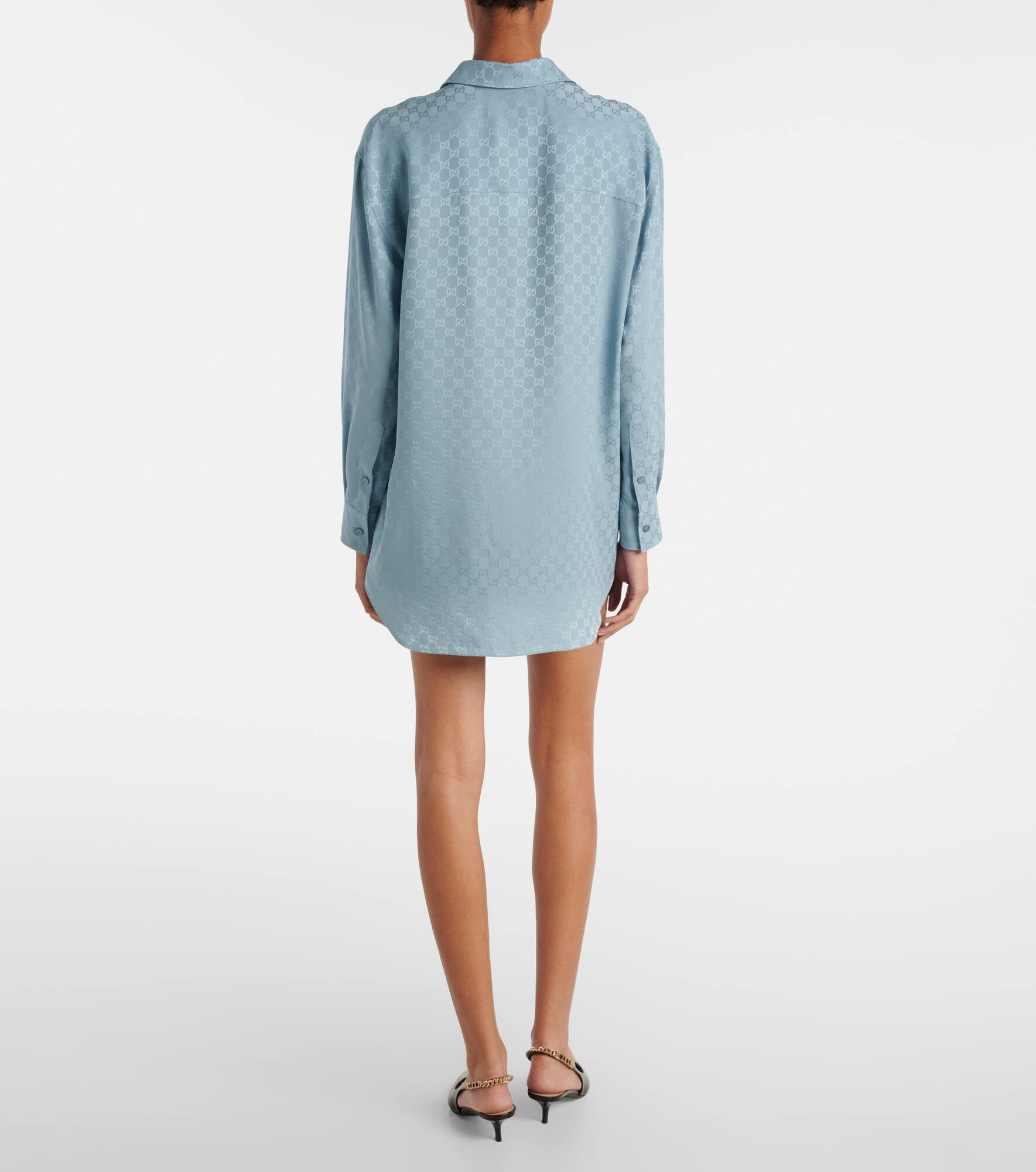 GG silk shirt - 3