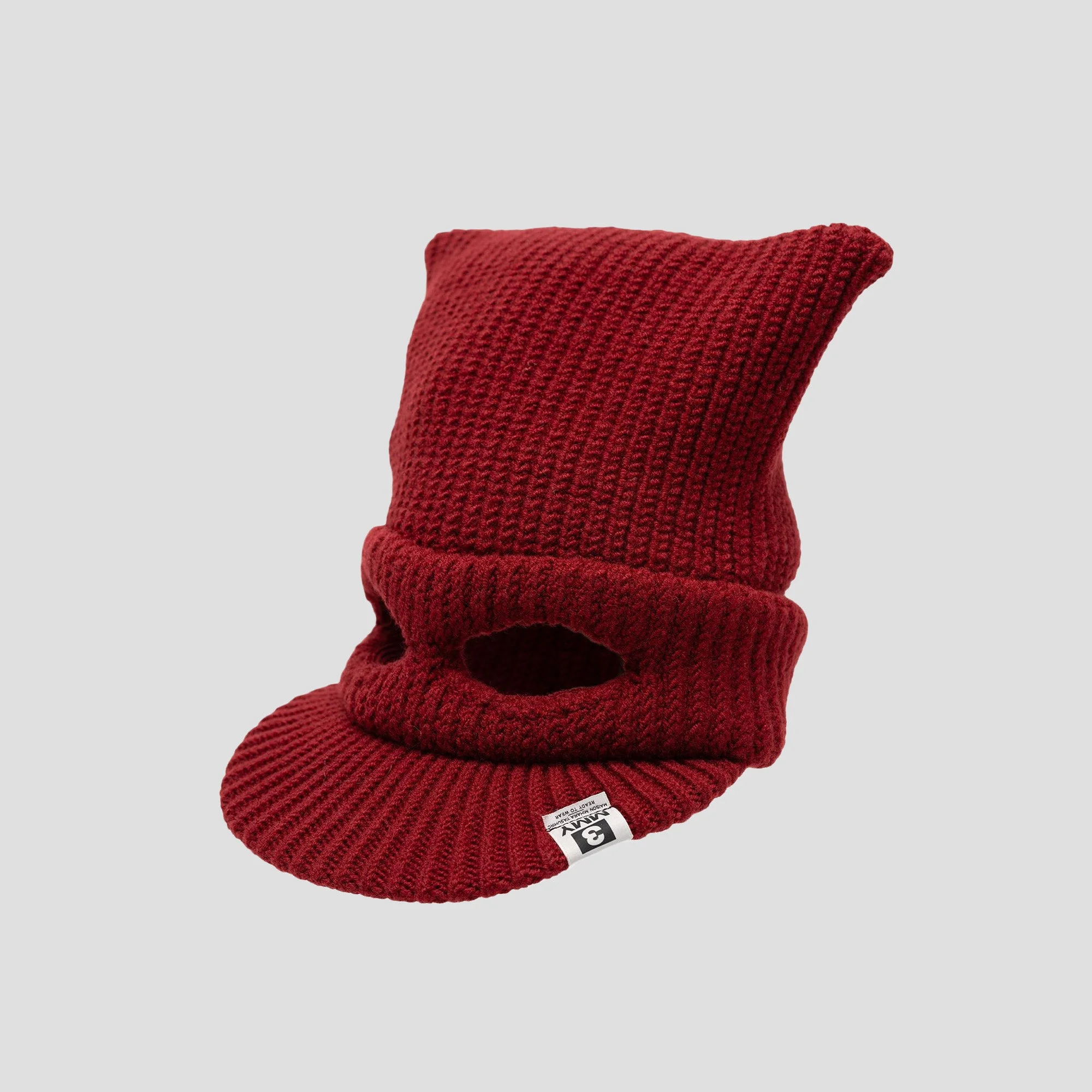 MASKED CAT VISOR KNIT CAP - 1