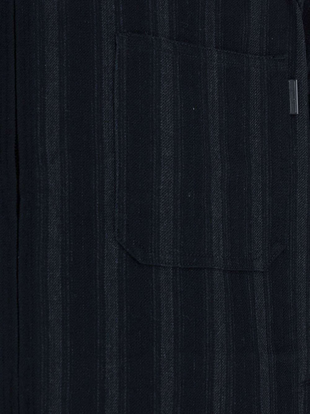 striped zip-front shirt - 3