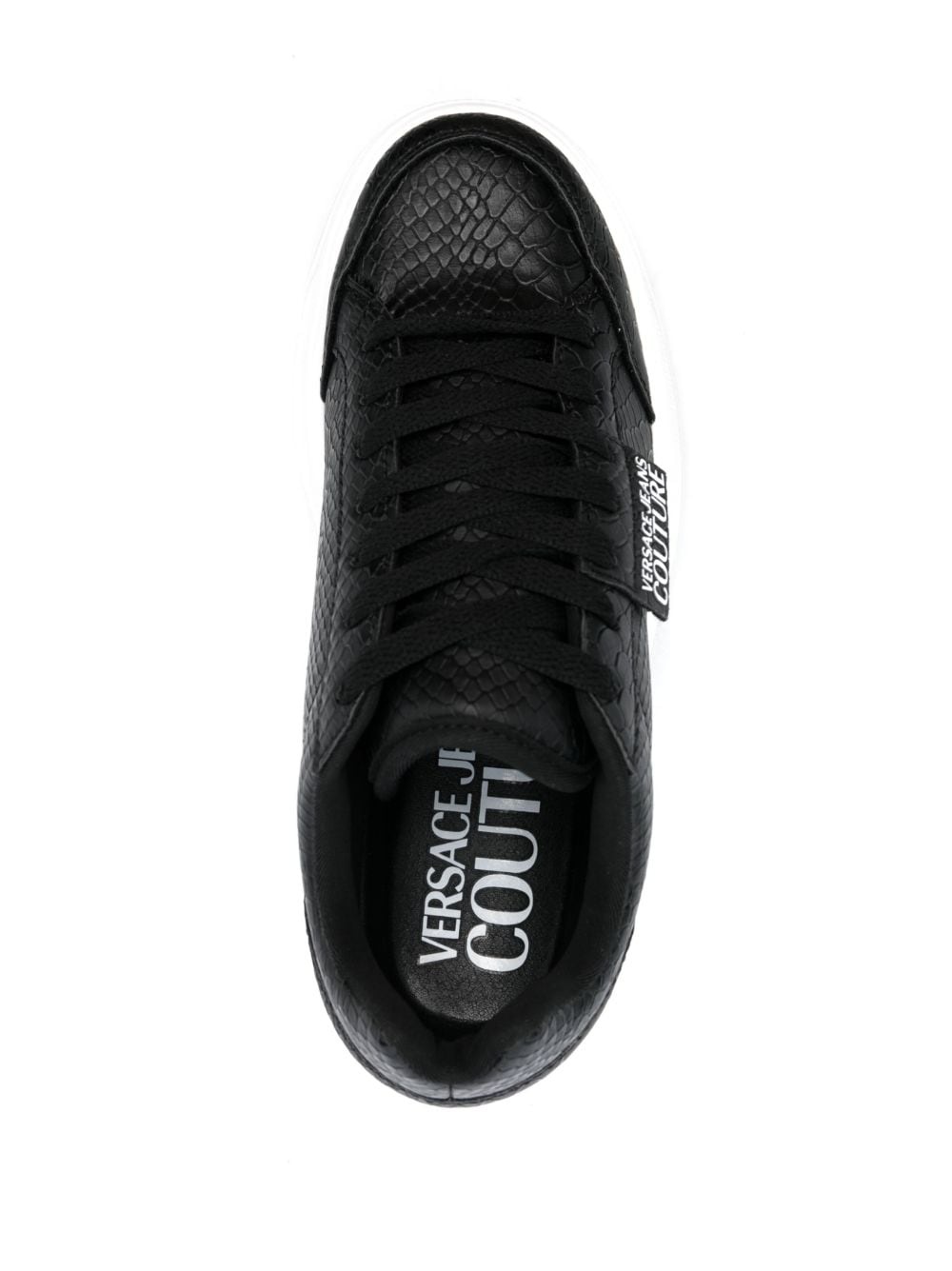 logo-patch round-toe sneakers - 4