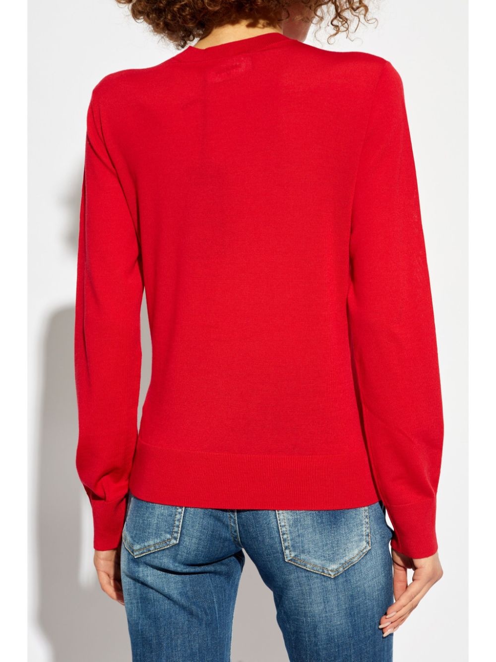 embroidered-logo wool jumper - 4