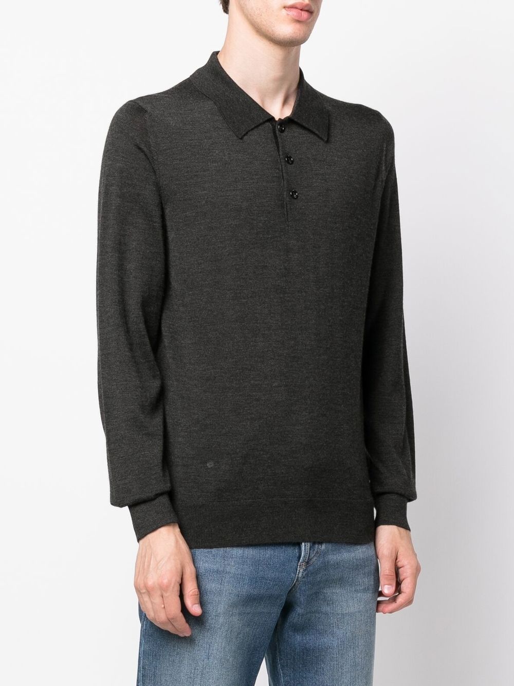 pullover cashmere polo shirt - 3