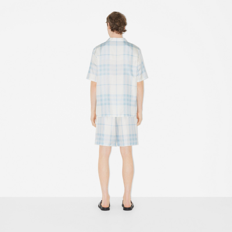 Check Silk Twill Shorts 4