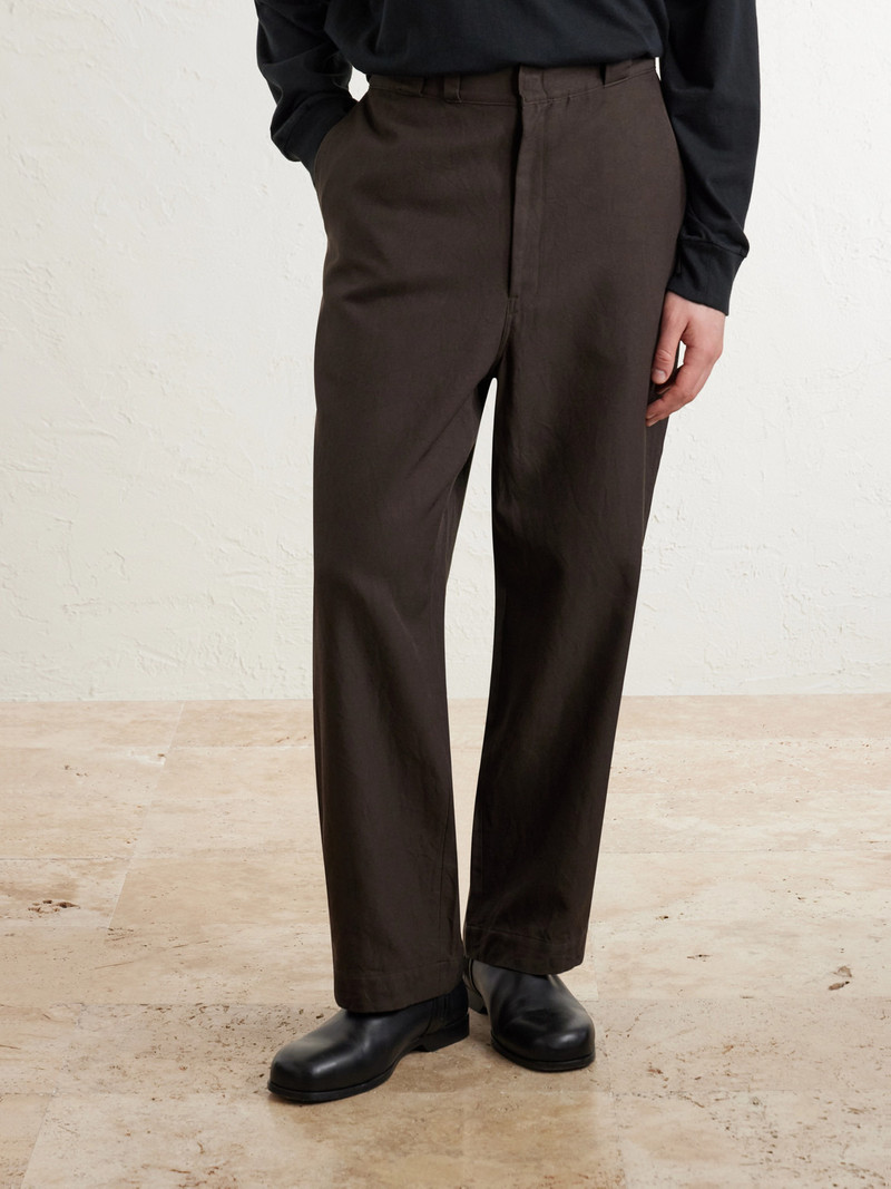 Straight-Leg Cotton and Silk-Blend Trousers 3