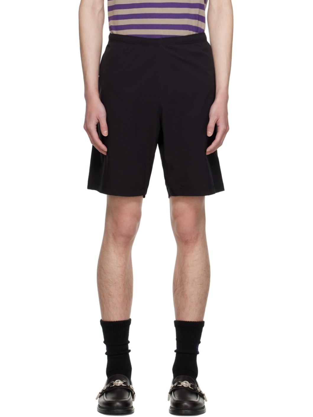 Black W.U. Shorts - 1