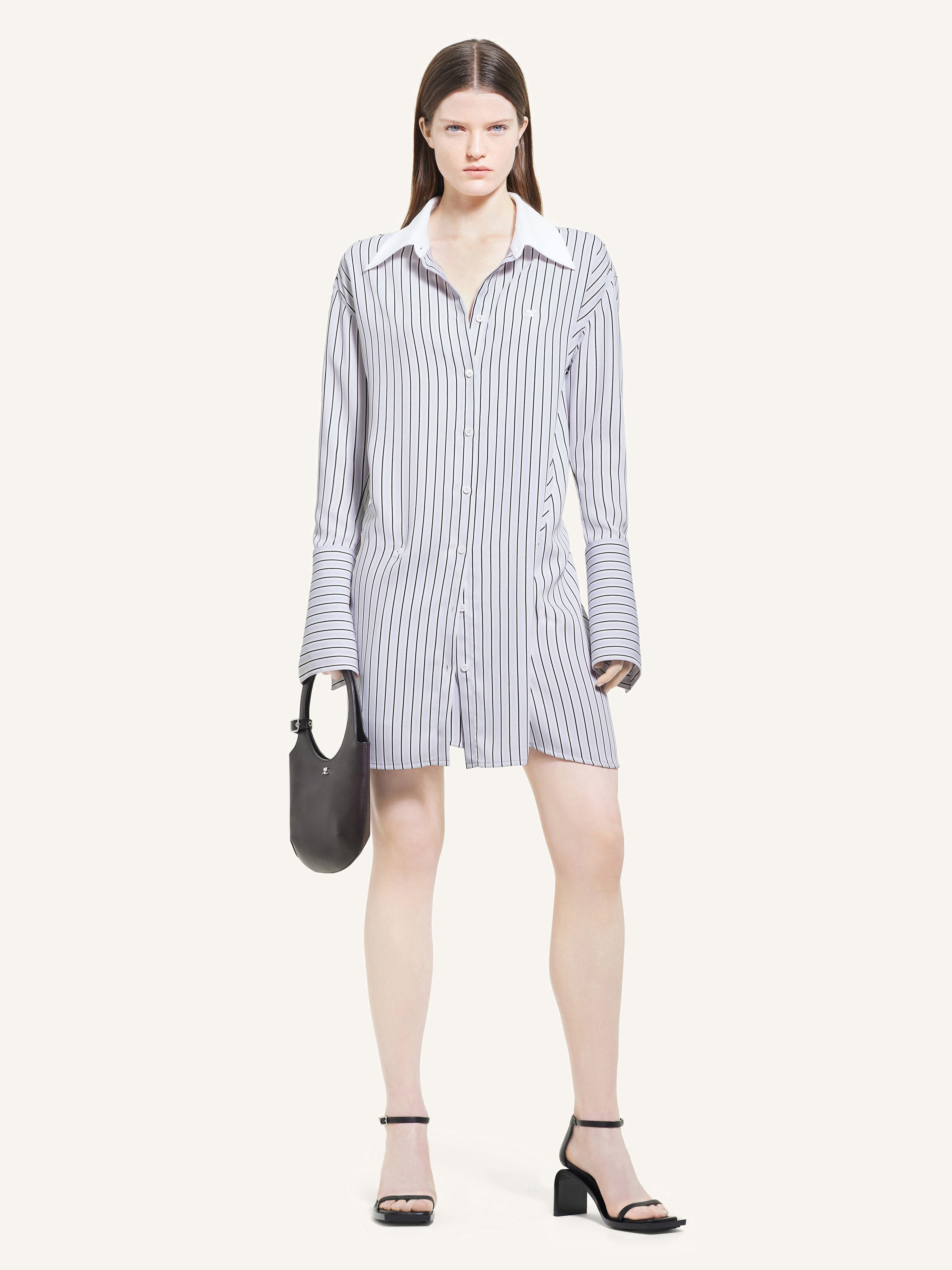 TWIST STRIPED SHIRTING DRESS - 2