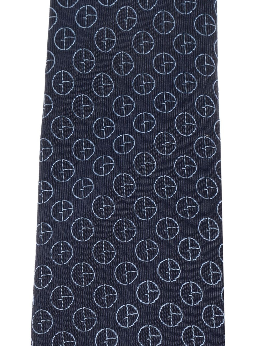 monogram-pattern silk tie - 2