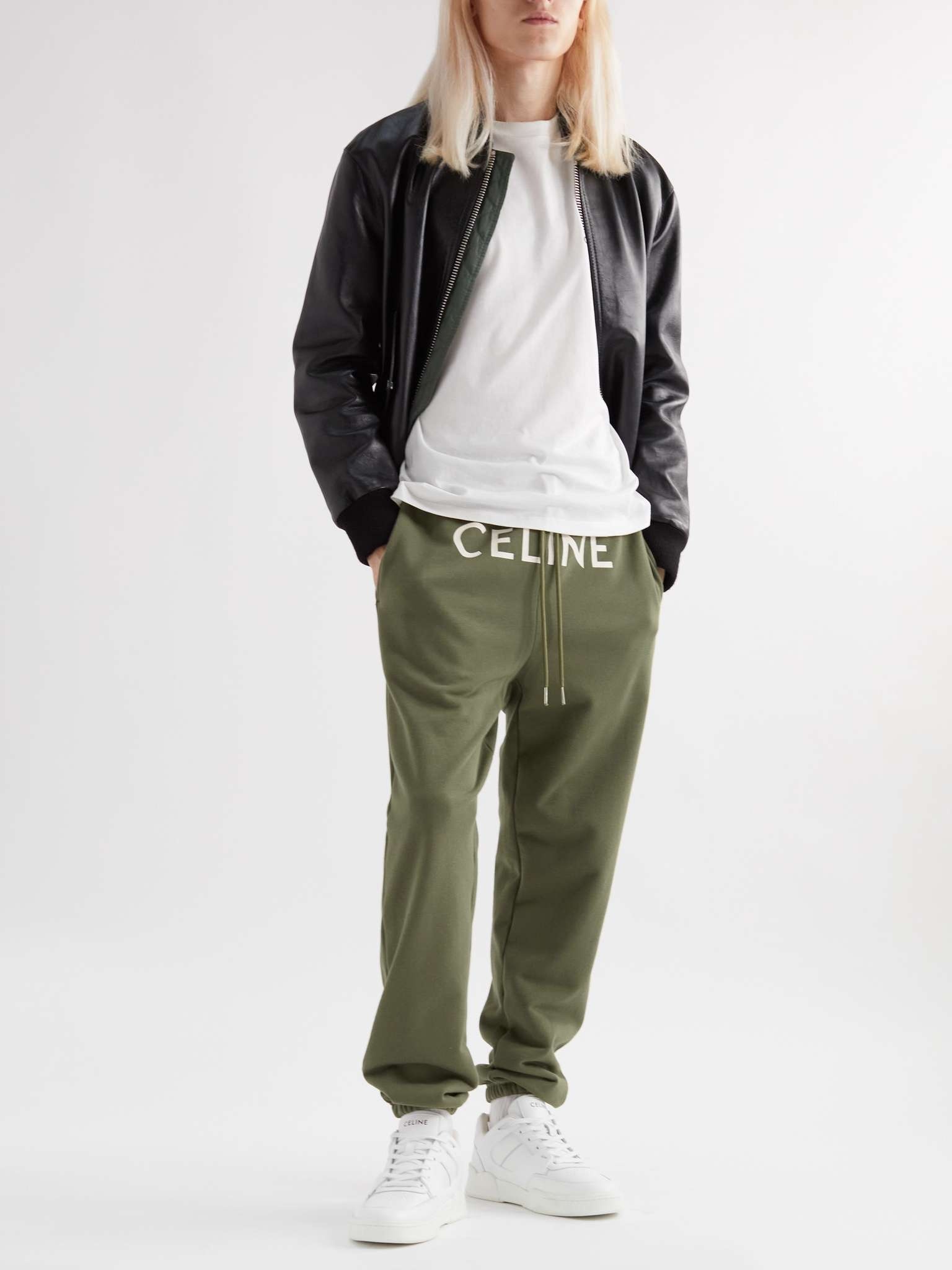 Tapered Logo-Print Cotton-Blend Jersey Sweatpants - 2