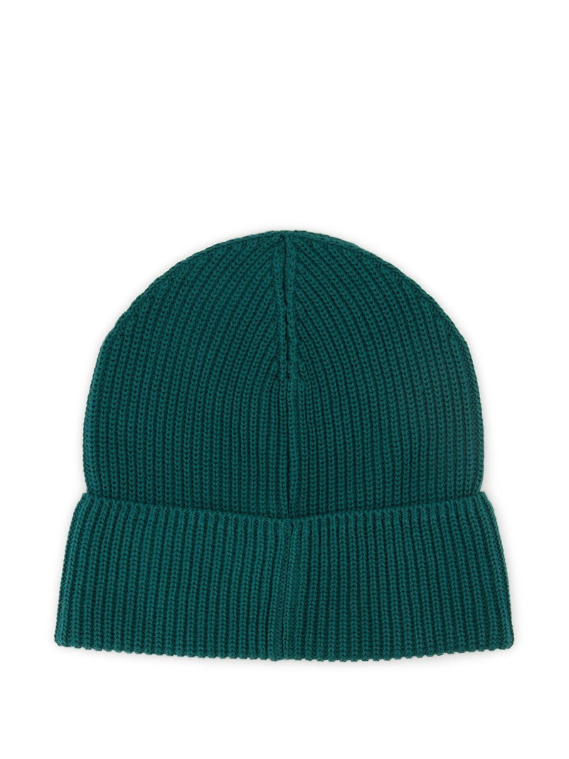 Moncler logo-patch beanie outlook