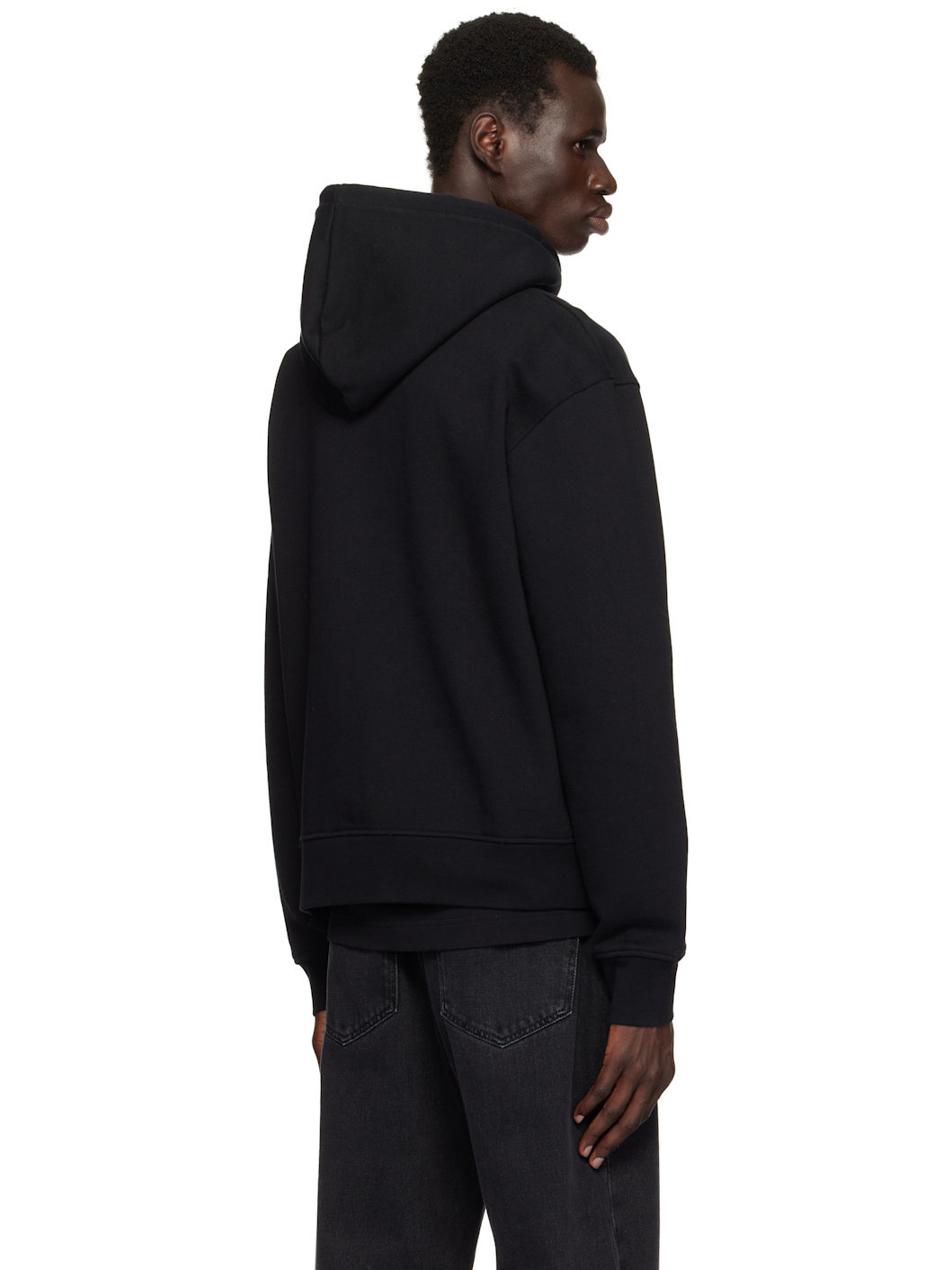 Black 'The embroidered sweatshirt' Hoodie - 3