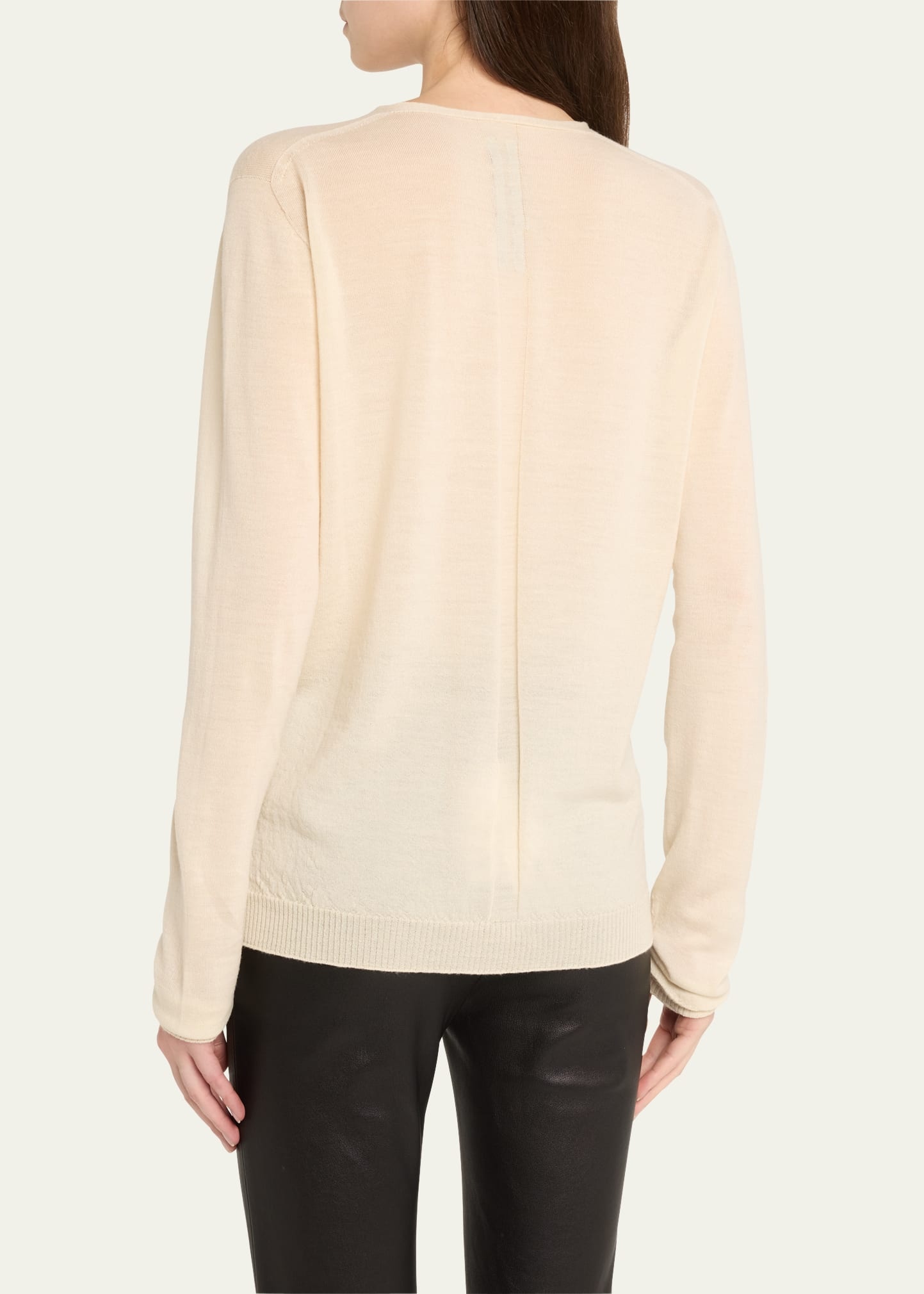 V-Neck Wool Sweater - 3