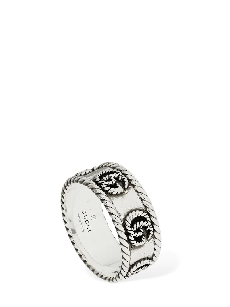 9MM GG BRAIDED MARMONT THICK RING - 1
