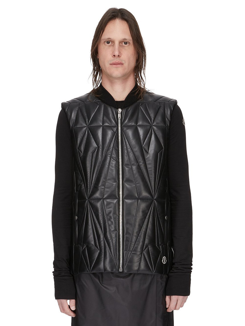 Rick Owens x Moncler Geocamo Flight Leather Vest - 1