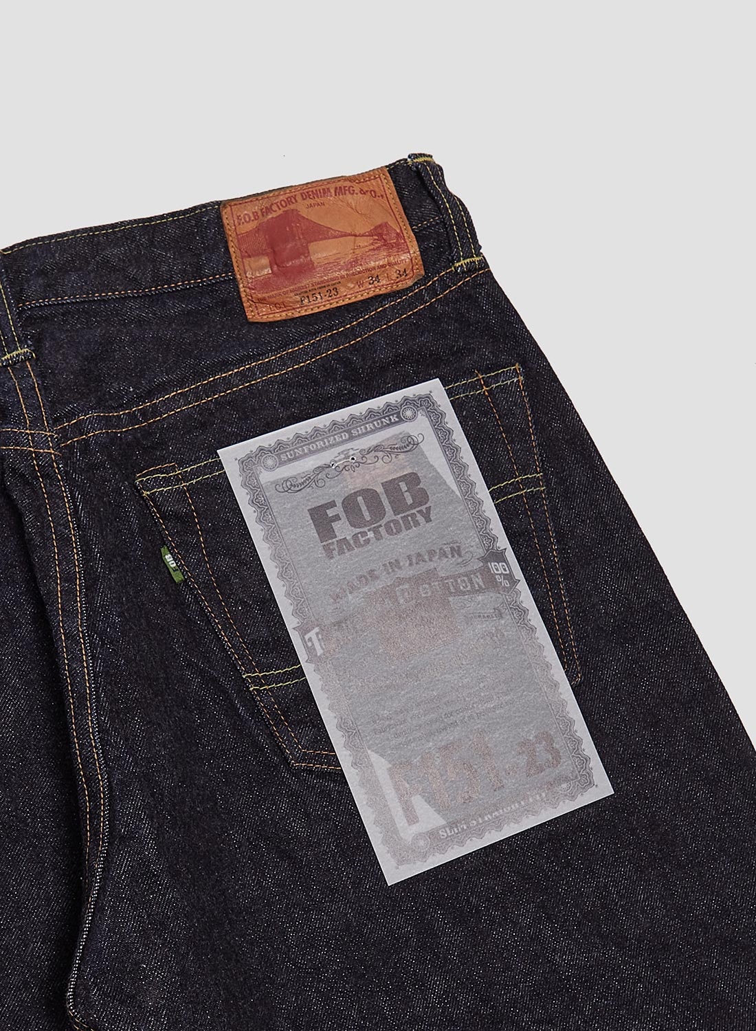 FOB Factory Selvedge Denim XX 5P Indigo - 7
