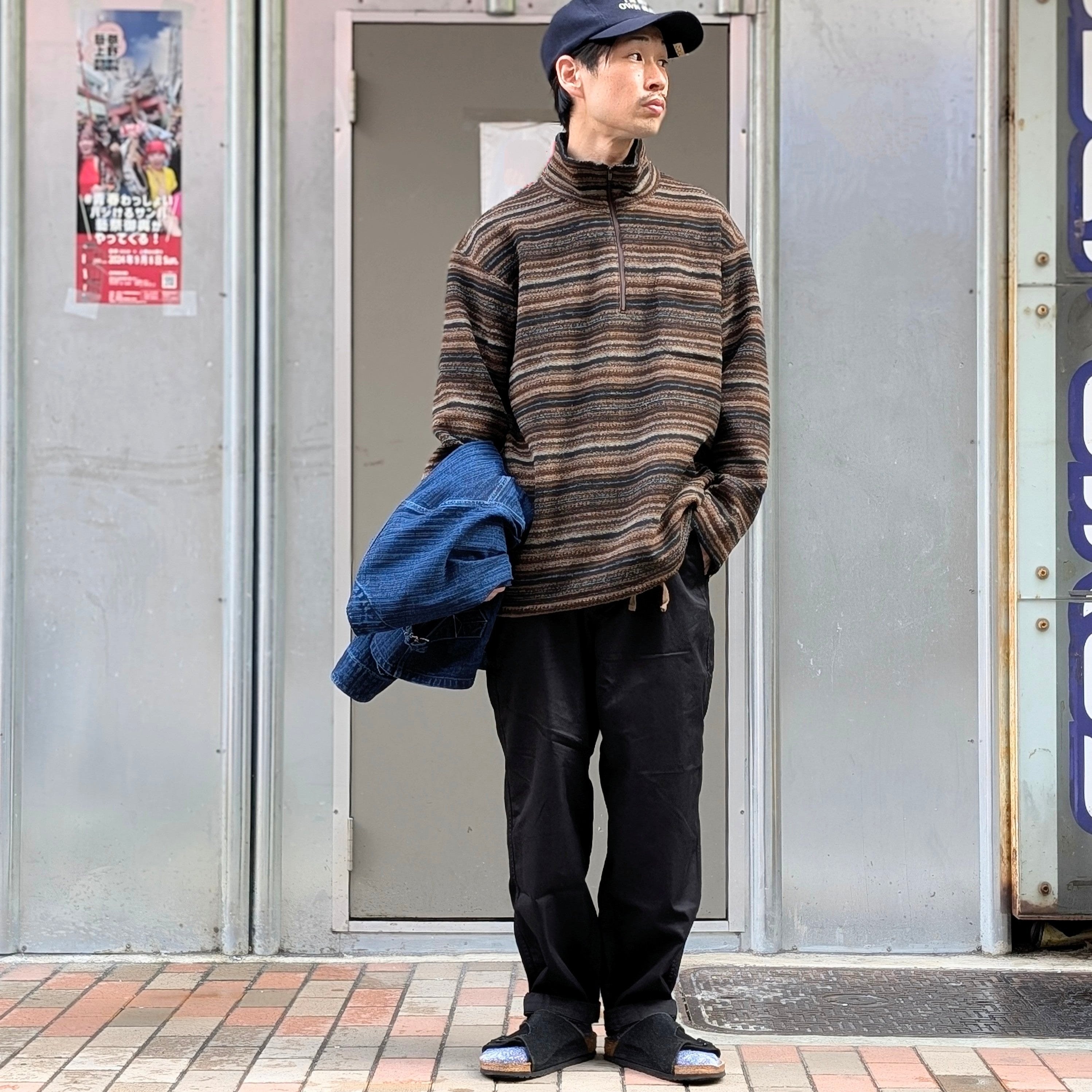 Zip Mock Neck - Fair Isle Stripe Sweater Knit - PS098 - 7