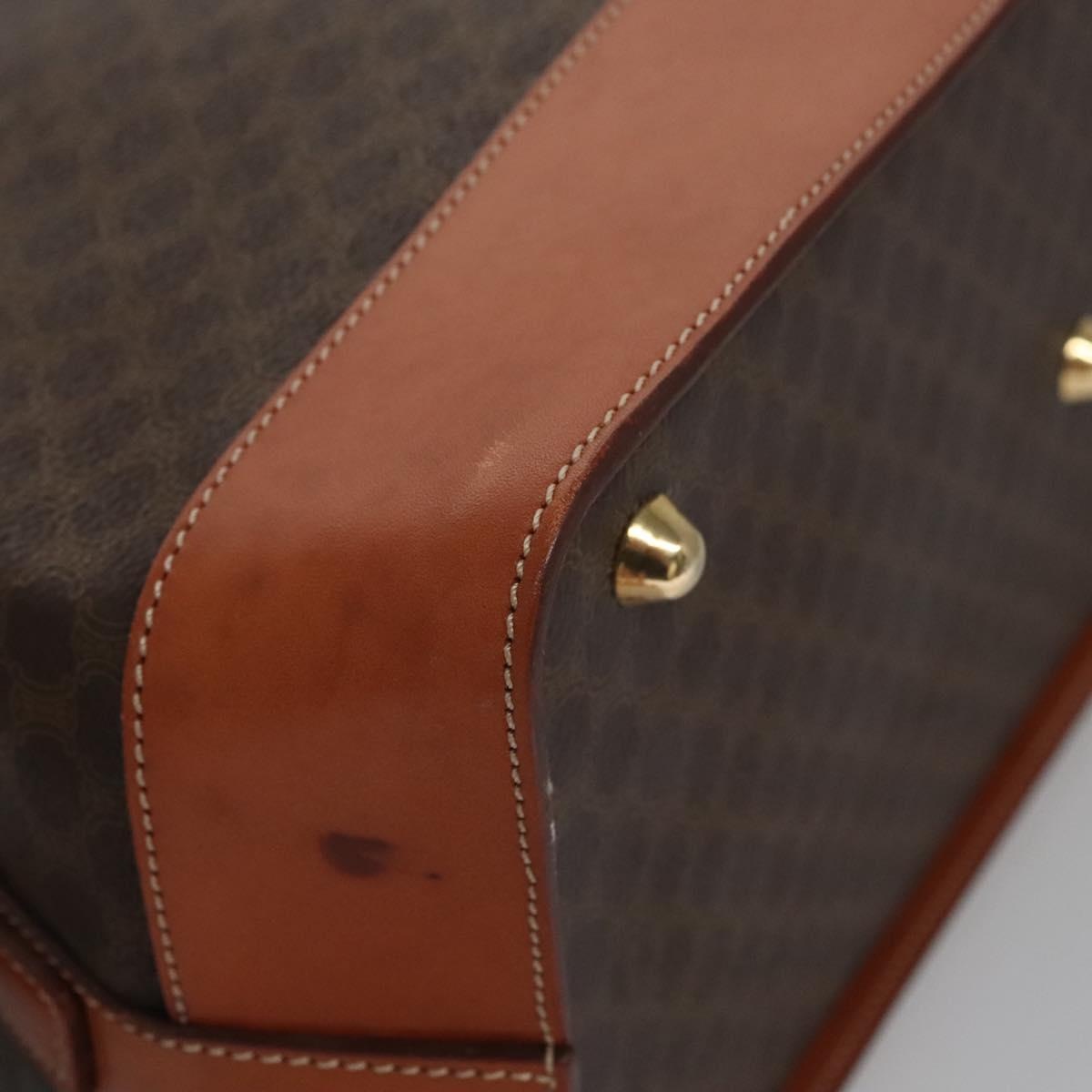 CELINE Macadam Canvas Hand Bag Pvc Leather Brown - 10