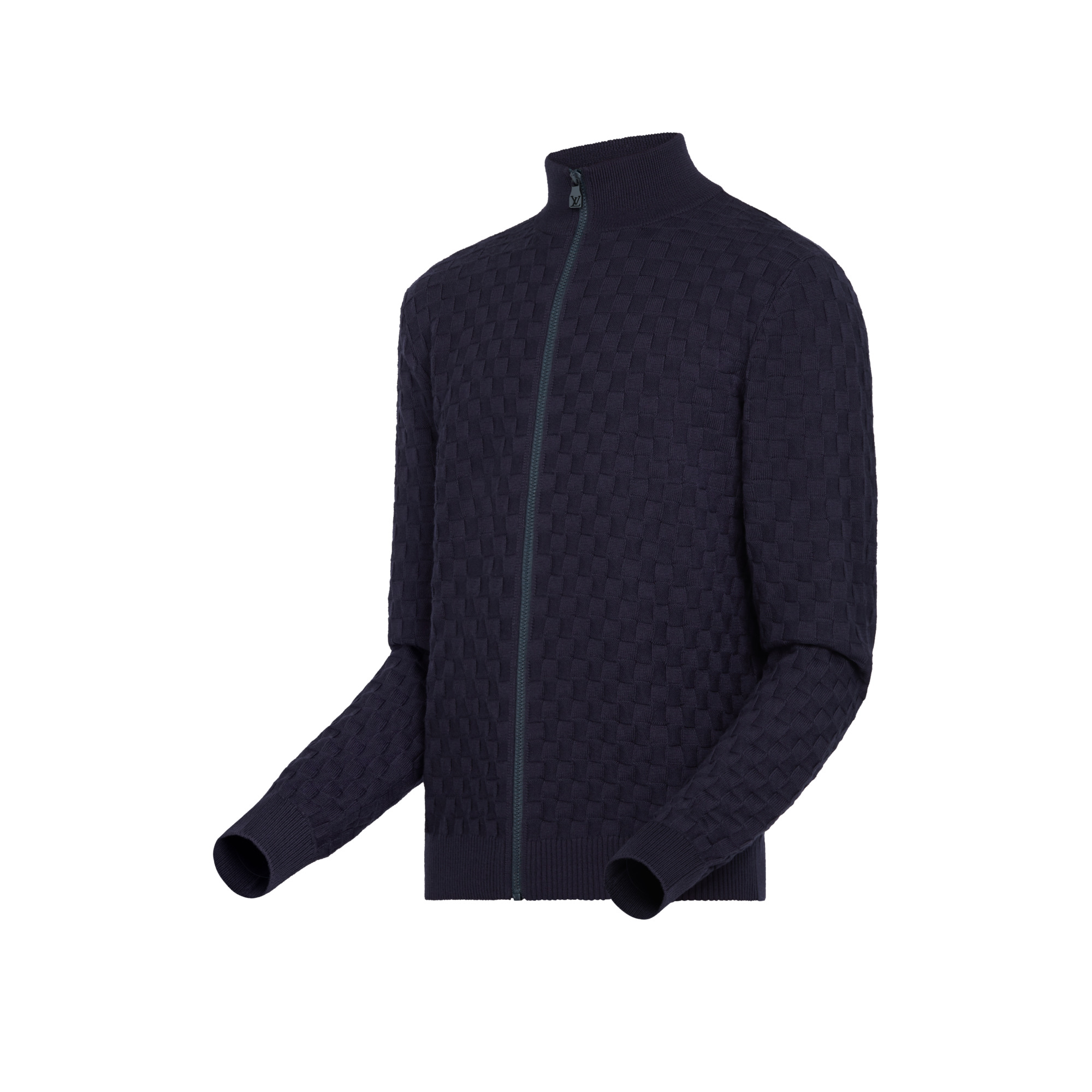 Damier Signature Zip-Through Cardigan - 2