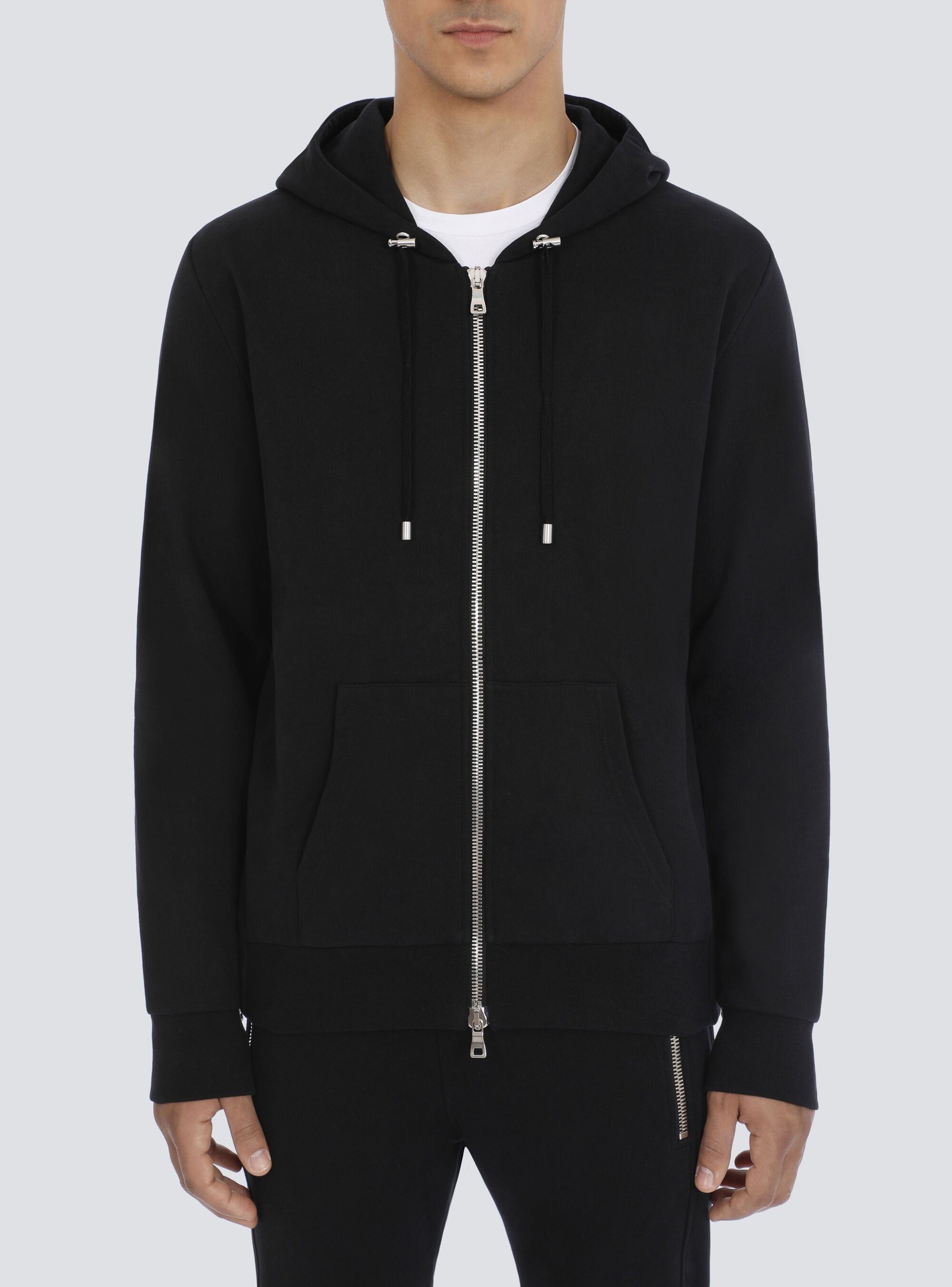 Eco-designed cotton sweatshirt with Balmain logo print - 7