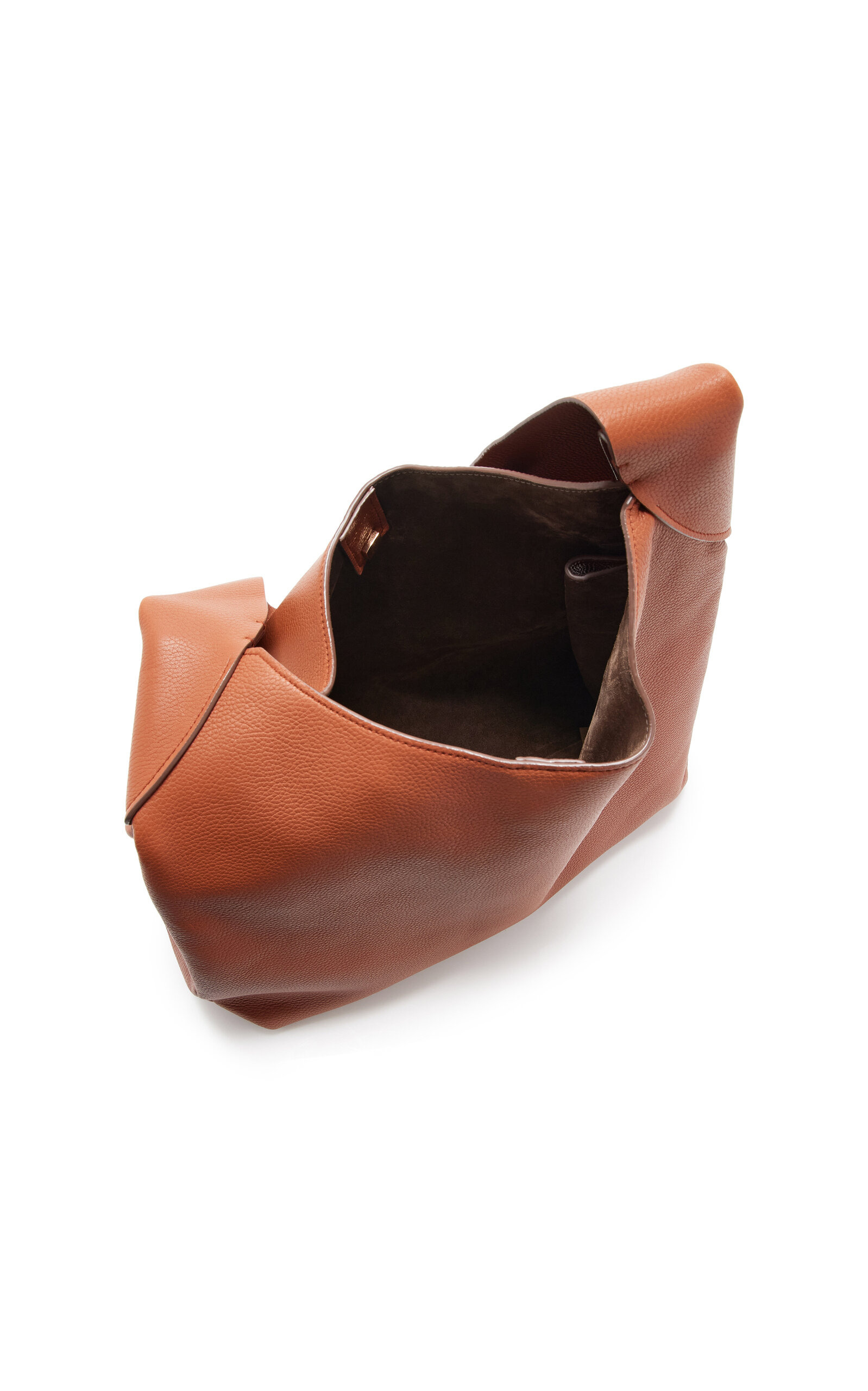 Small Leather Hobo Bag brown - 4