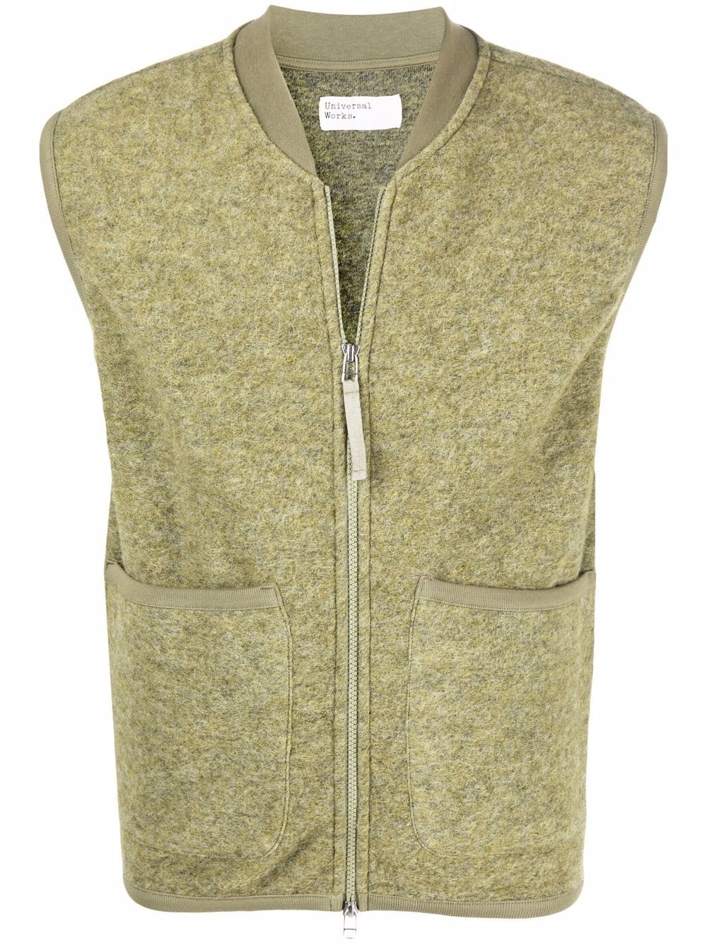 zip-up fleece waistcoat - 1