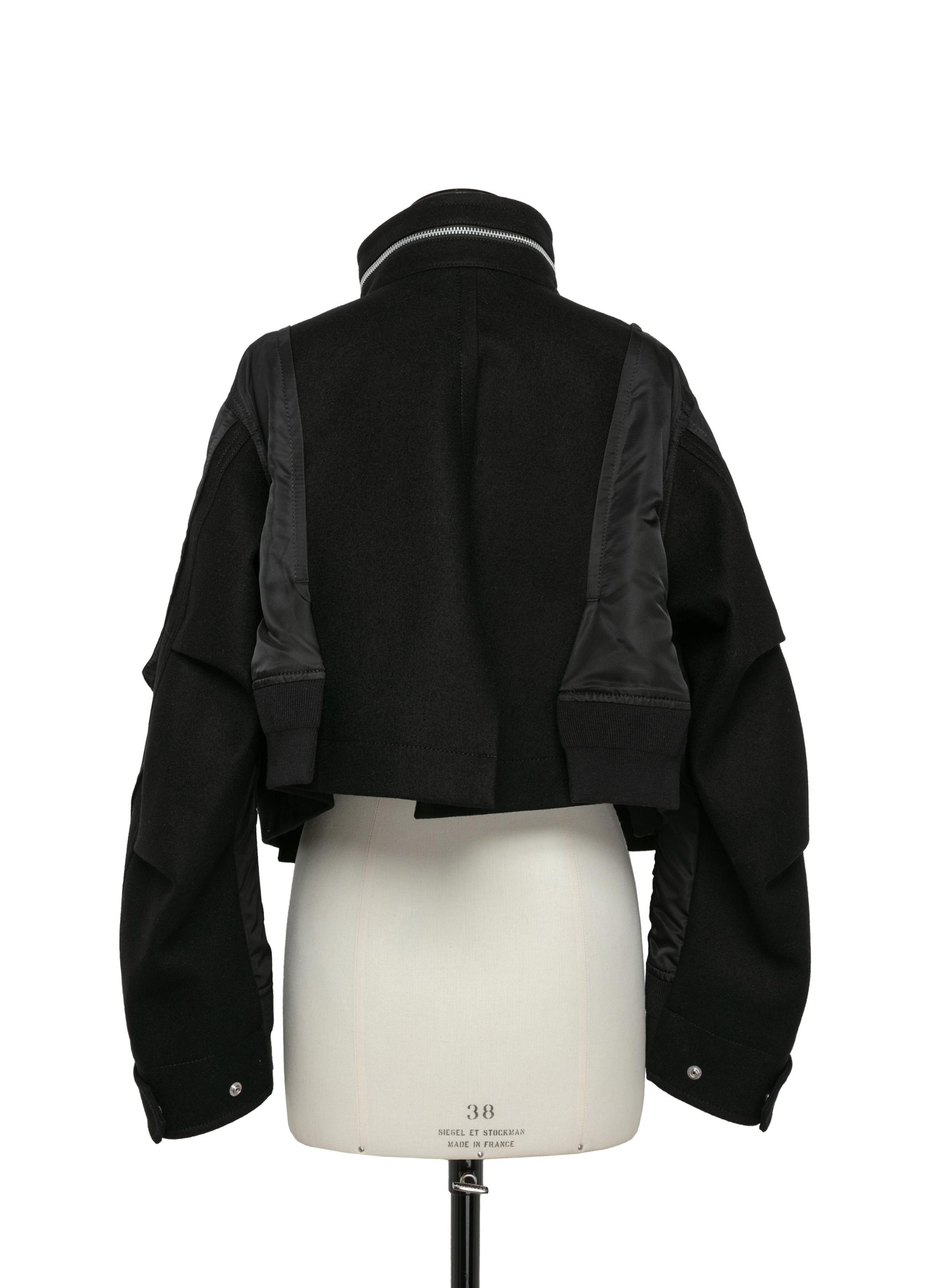 ジャケット・アウター sacai Wool Melton x Nylon Twill Blouson サカイ - sacai | Wool Melton x Nylon Twill | RESTIR リステア