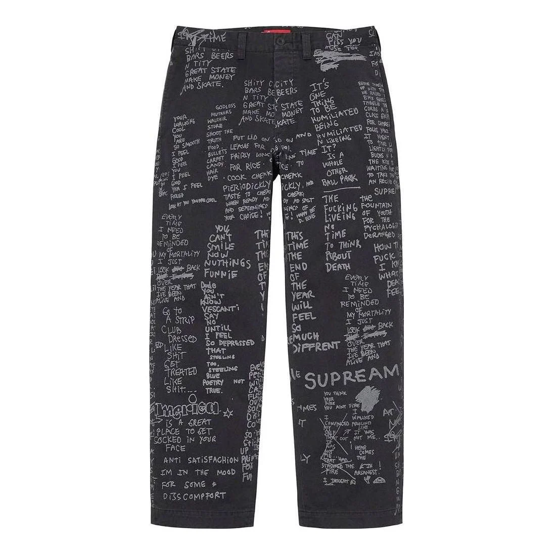 Supreme Gonz Poems Chino Pants 'Black White' SUP-SS23-213 - 1