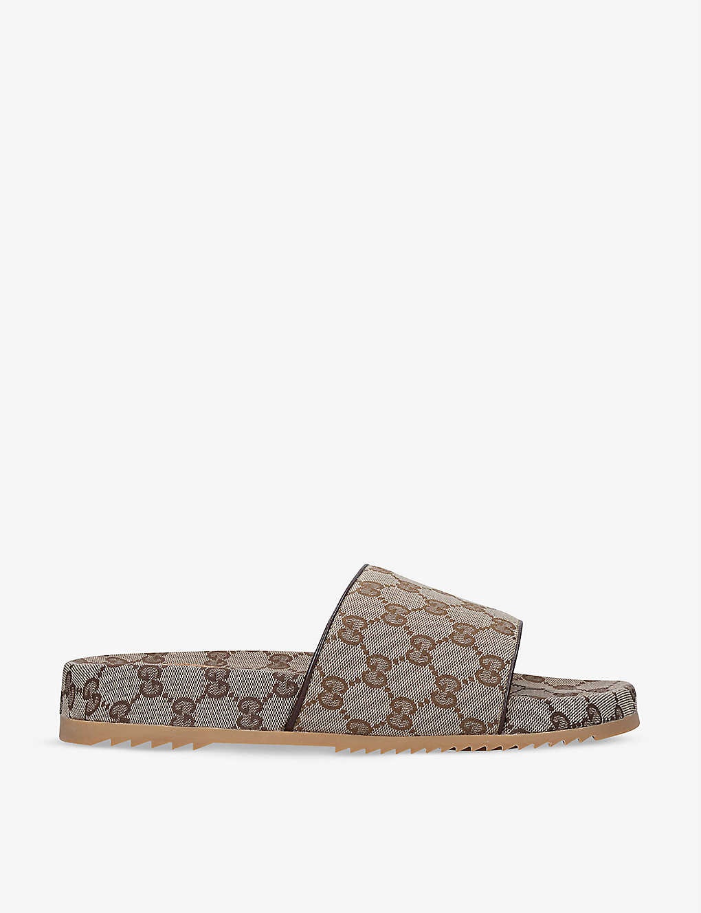 GUCCI GG-print canvas sliders selfridges REVERSIBLE