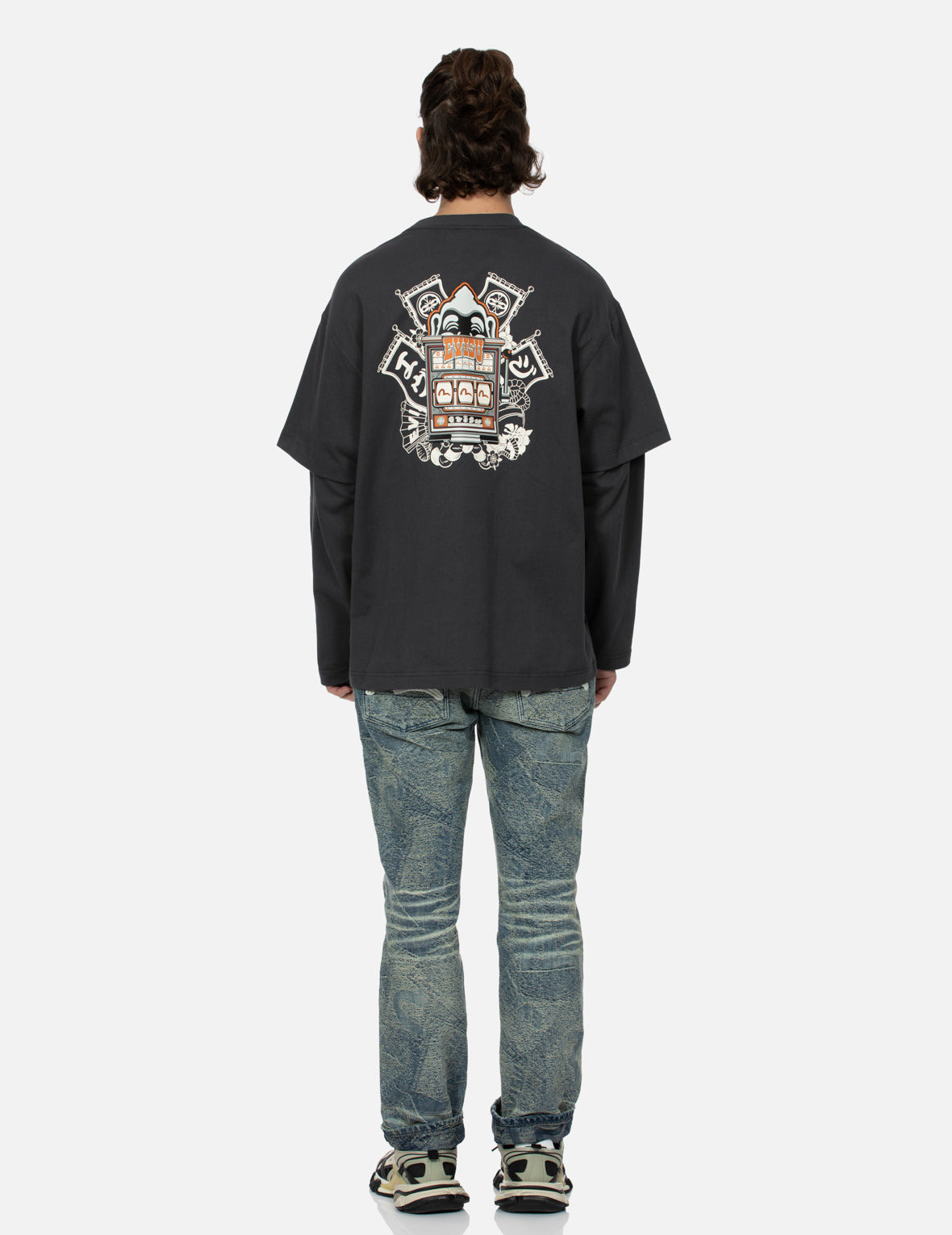 GODHEAD SLOT MACHINE PRINT LOOSE FIT  LONG-SLEEVE T-SHIRT - 5