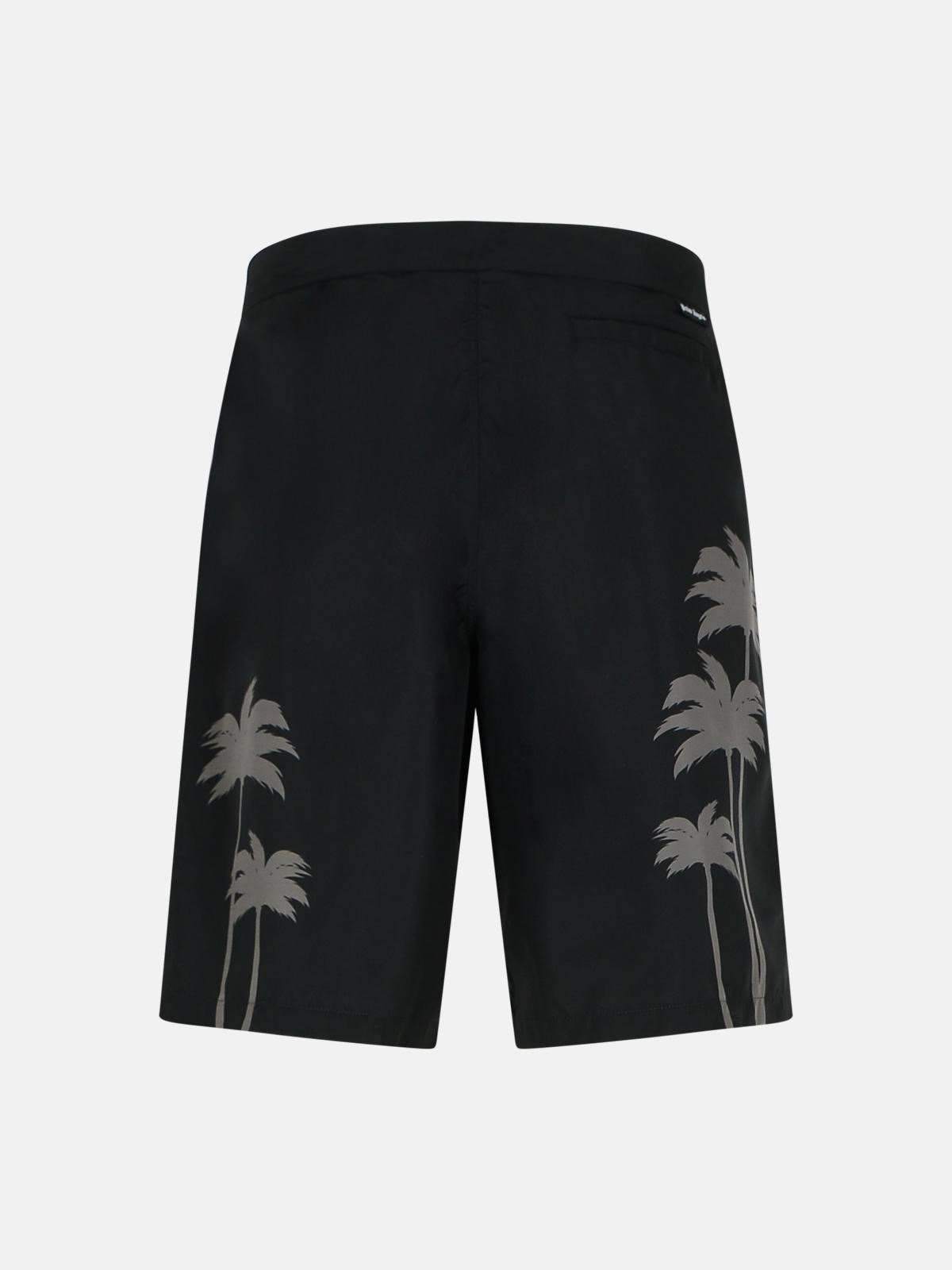 'PALMS' BLACK POLYESTER SWIMSUIT - 3