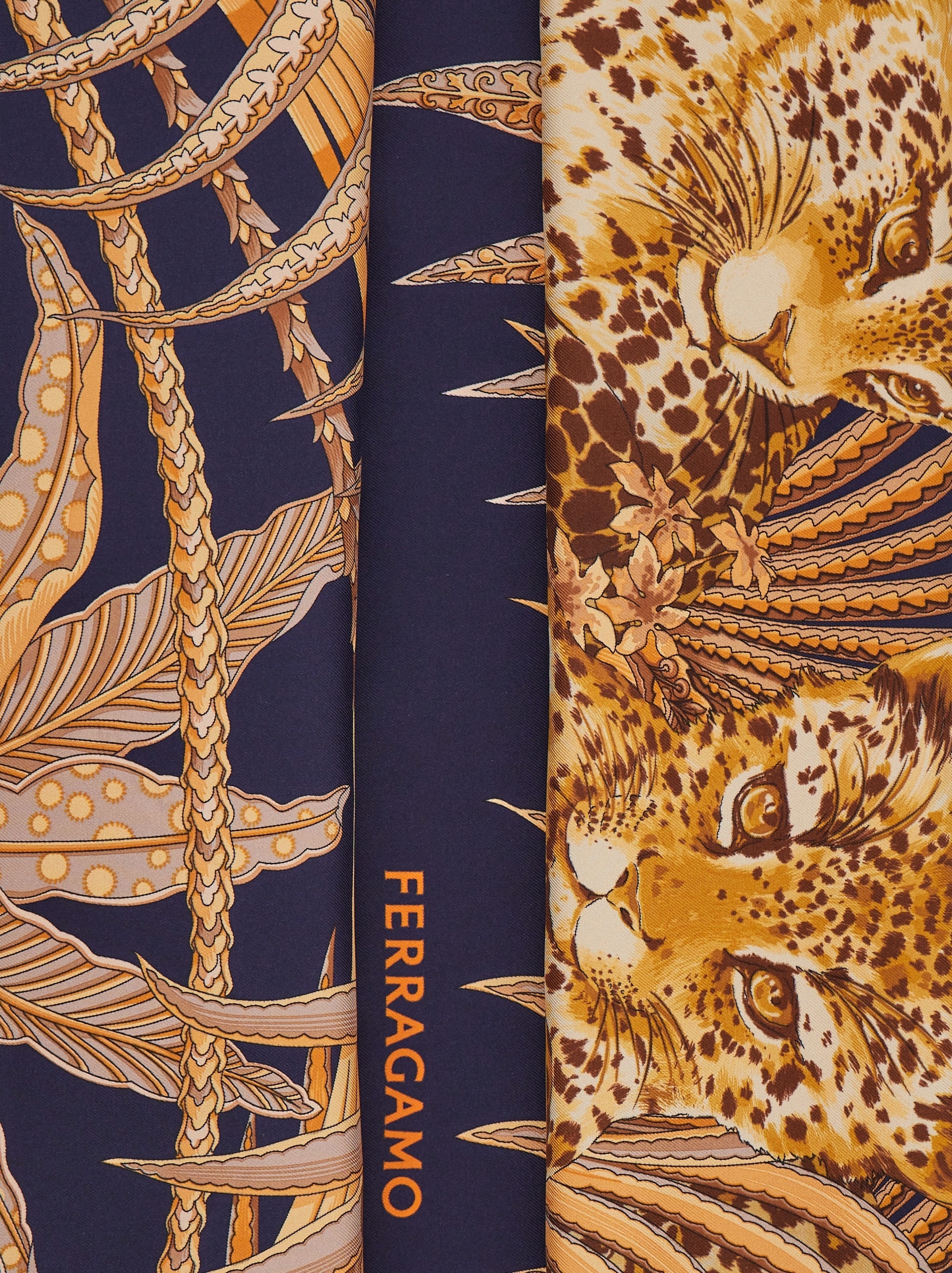 Leopard print silk scarf - 2