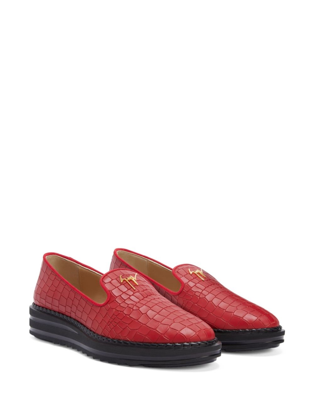 Tim logo-lettering loafers - 2