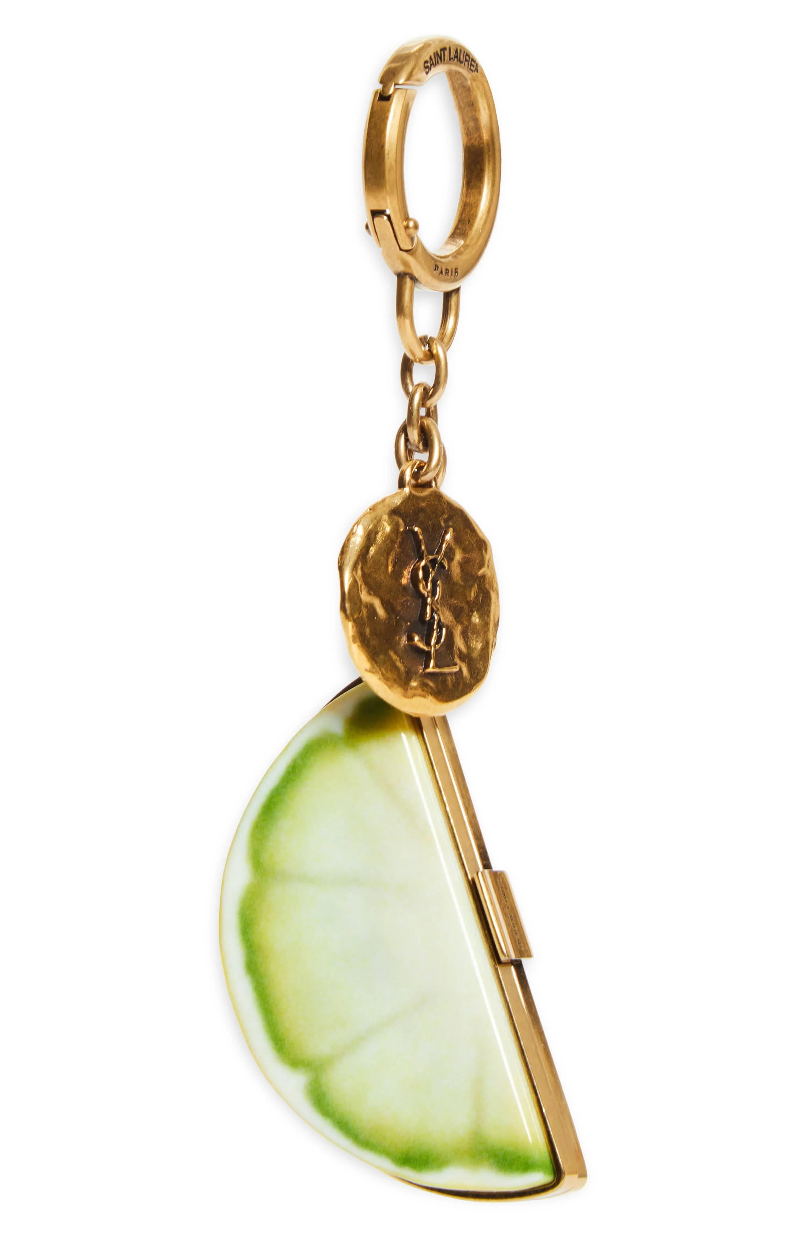 Saint Laurent Lemon Key Ring in Yellow Multicolor at Nordstrom - 1
