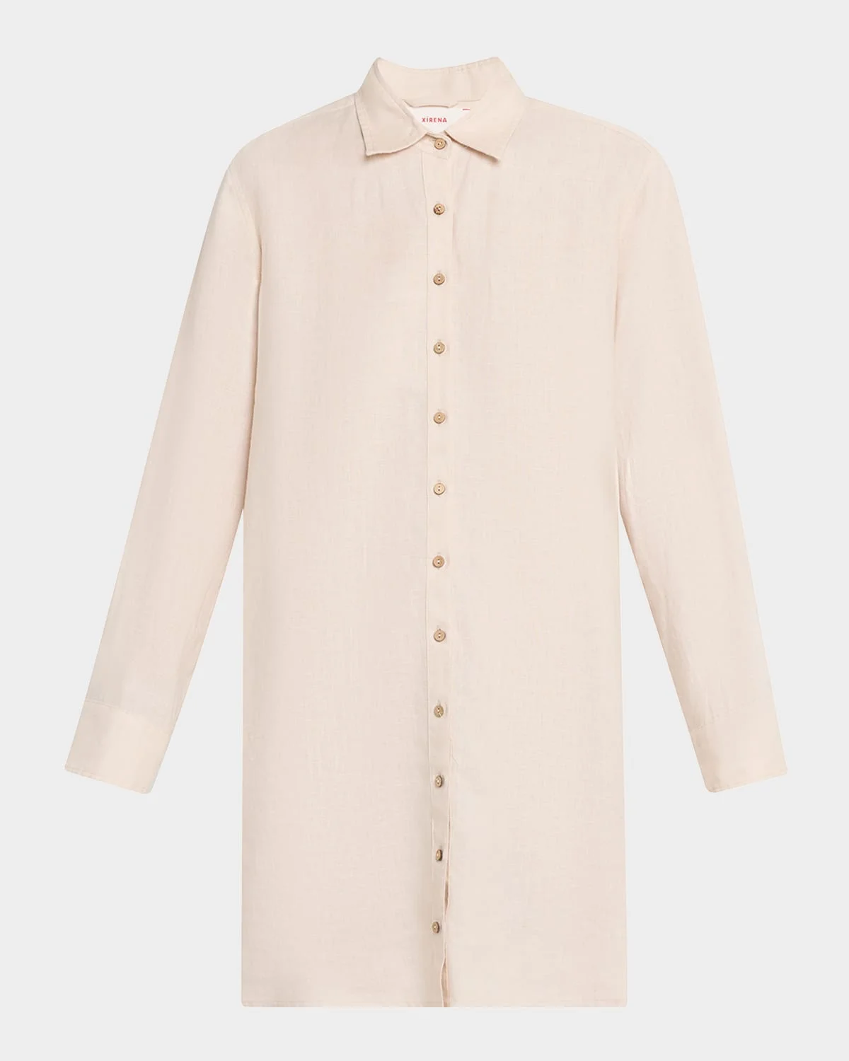 Bobby Solid Linen Shift Mini Shirtdress - 1