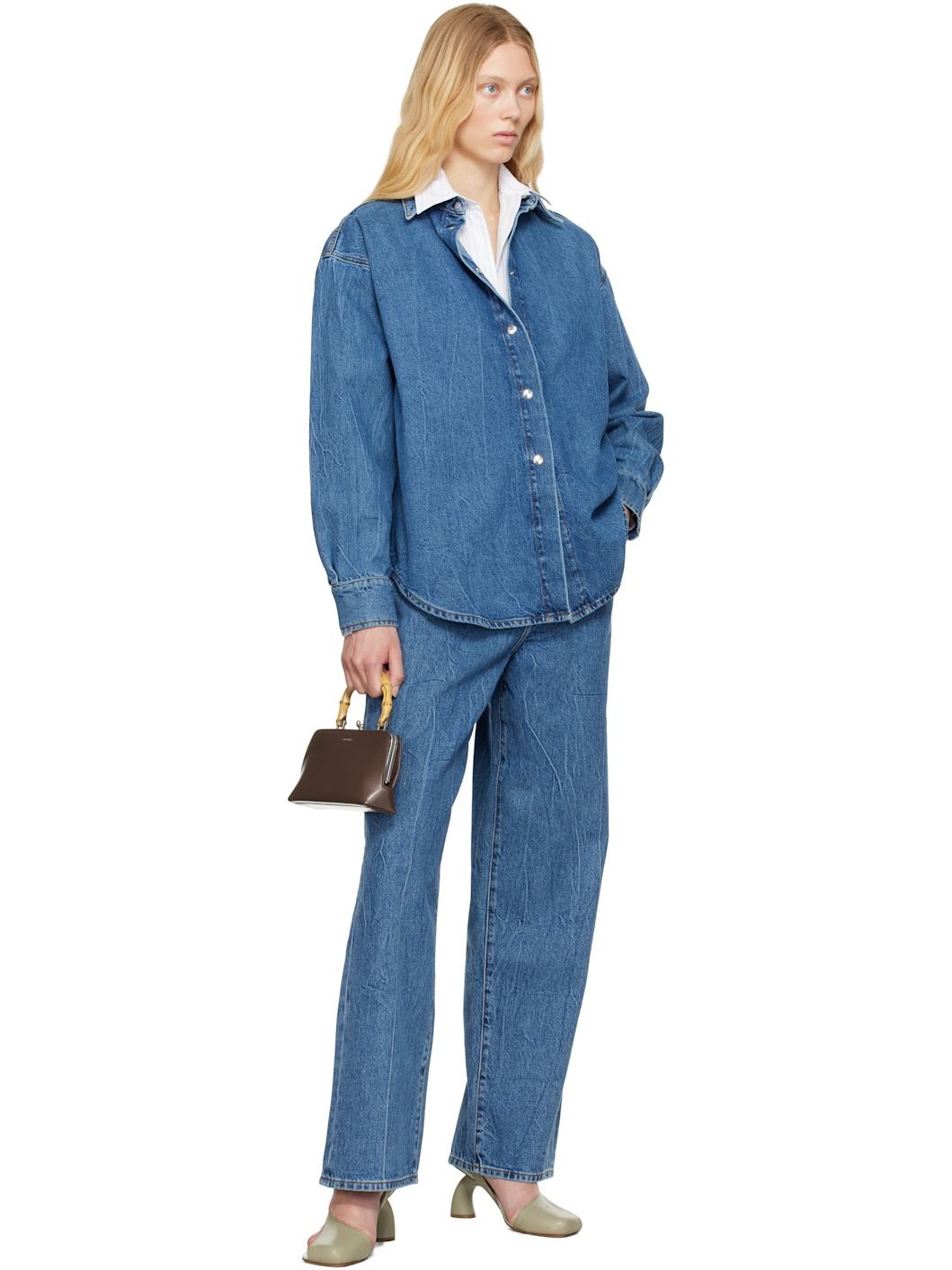 Blue Baggy Fit Jeans - 4