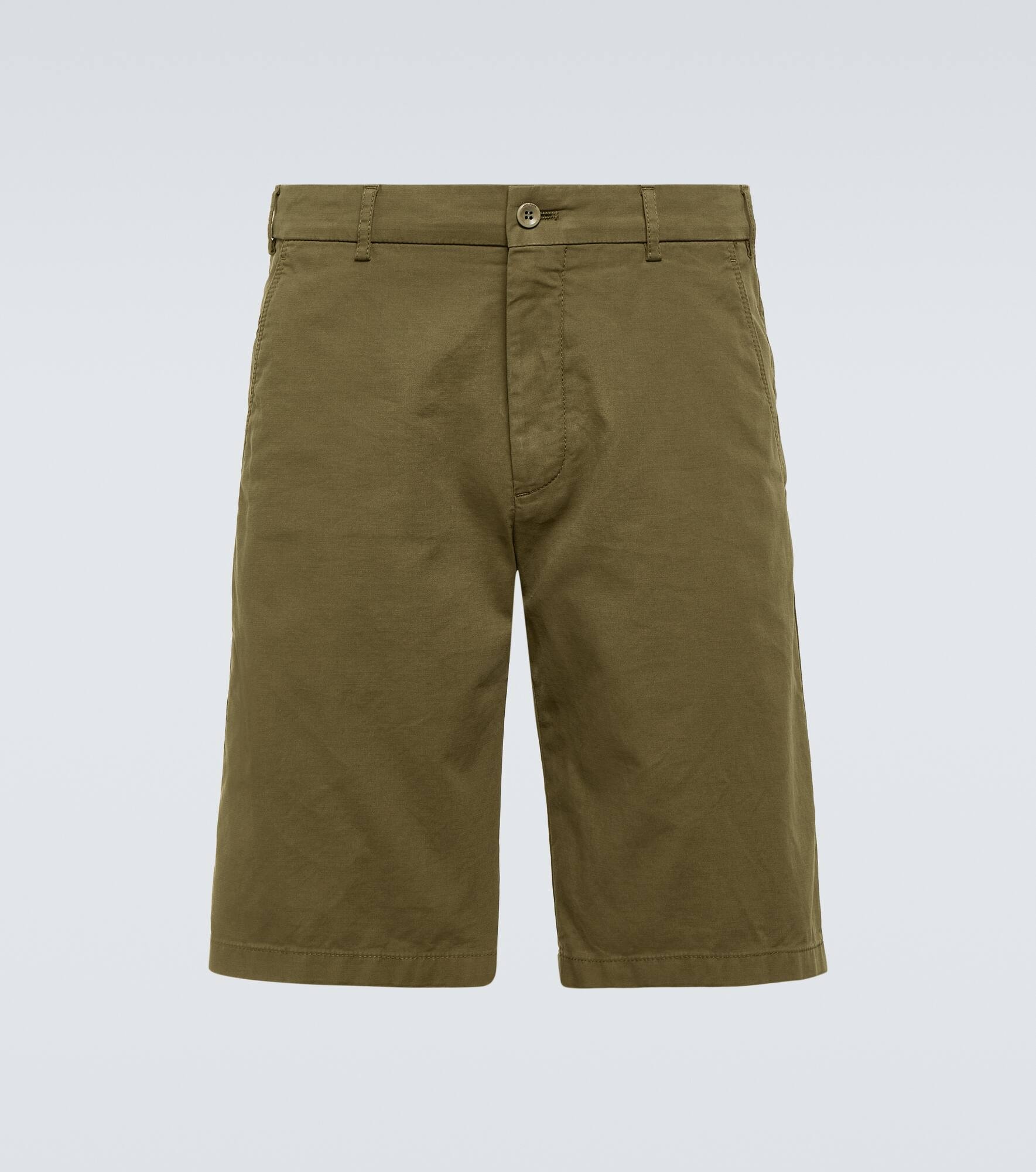 Cotton-blend Bermuda shorts - 1