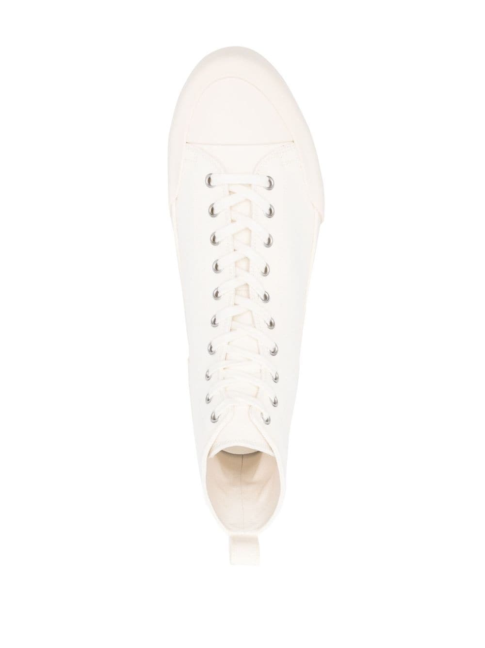 high-top leather sneakers - 4
