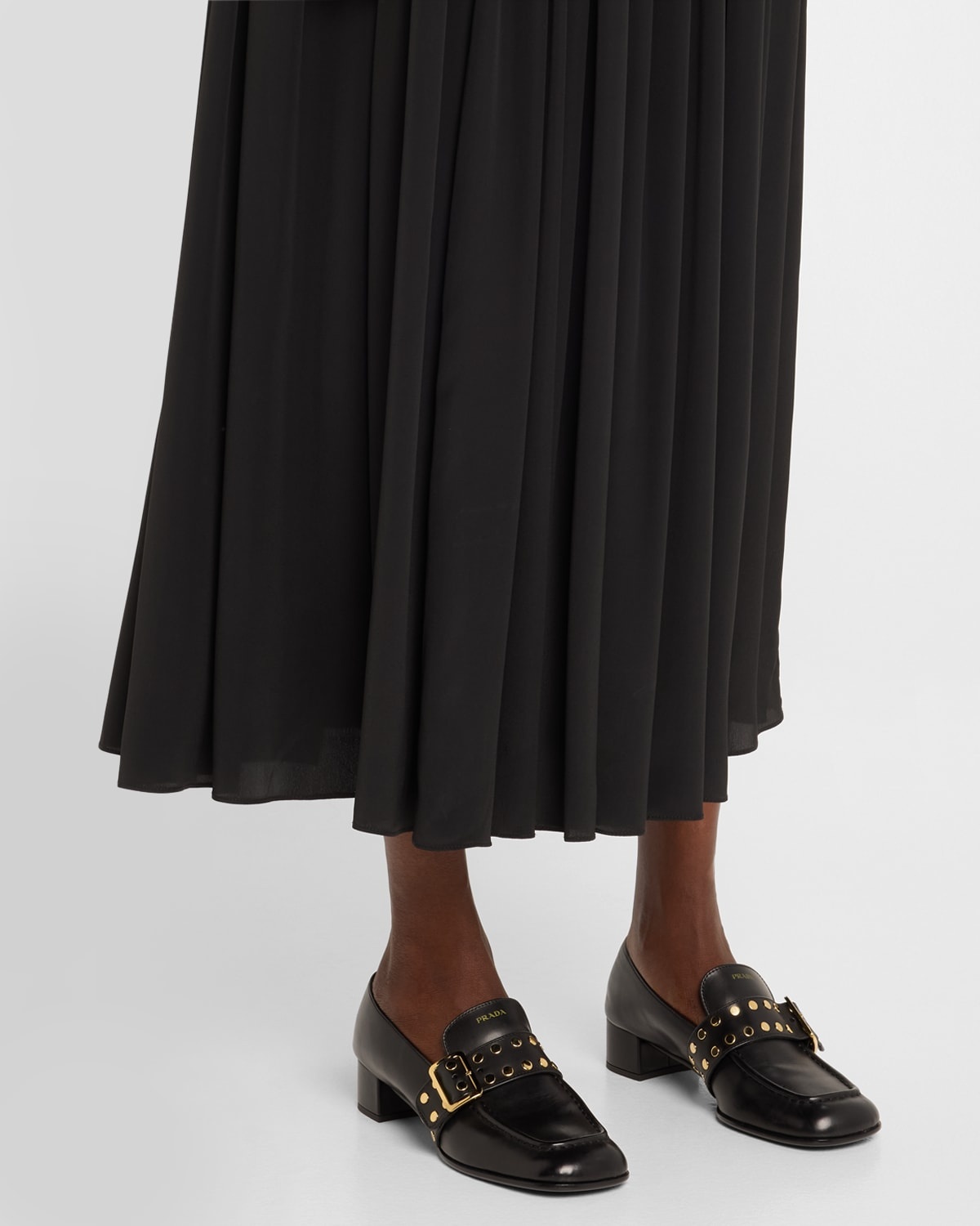 Studded Spazzolato Fume Modellerie Loafers - 2