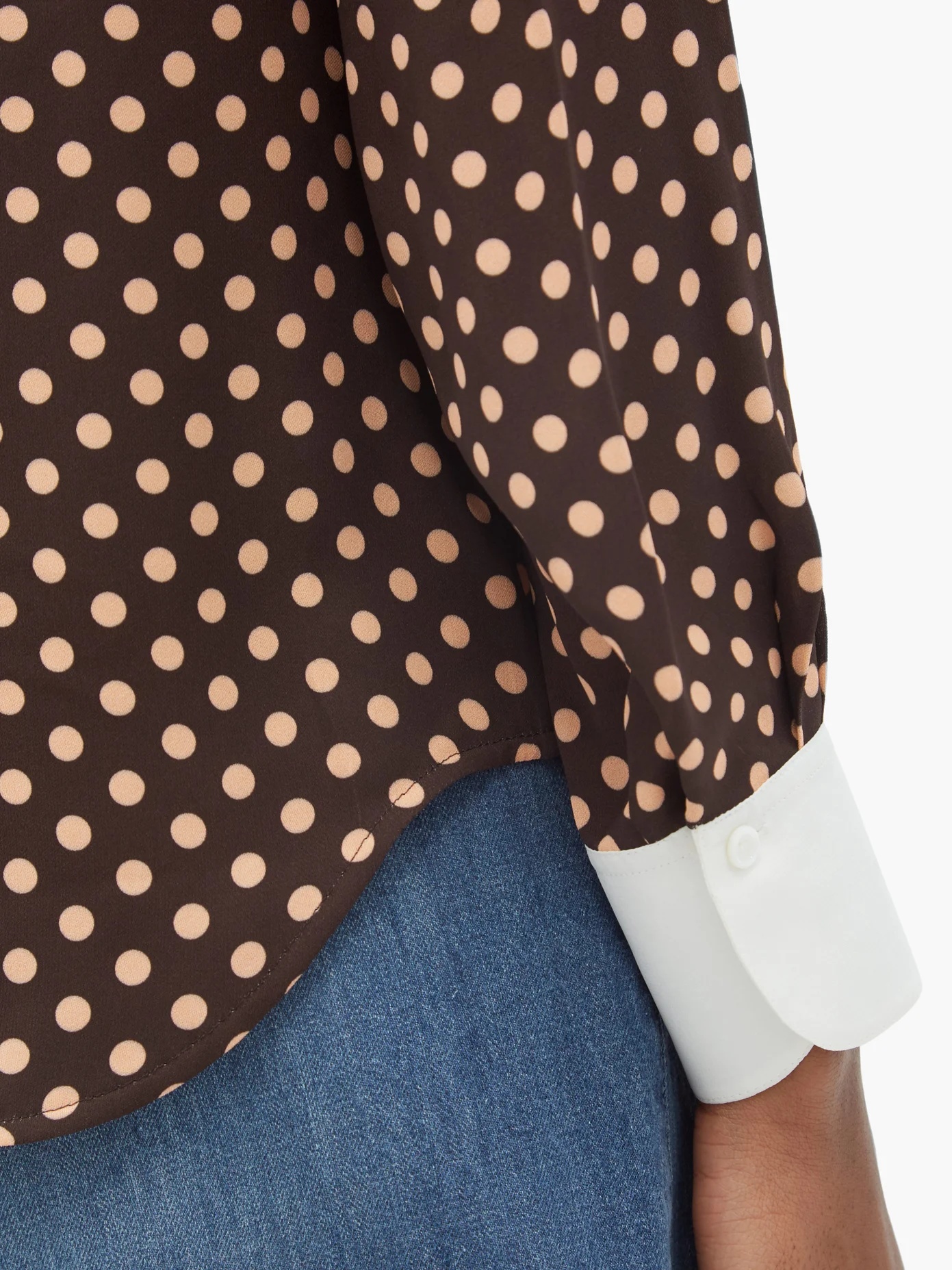 Polka-dot crepe blouse - 3