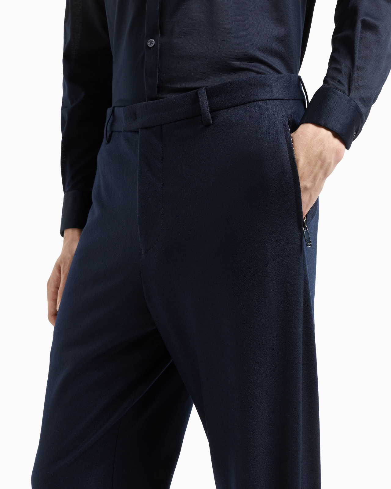 Ultra-light compact-jersey knit trousers - 5