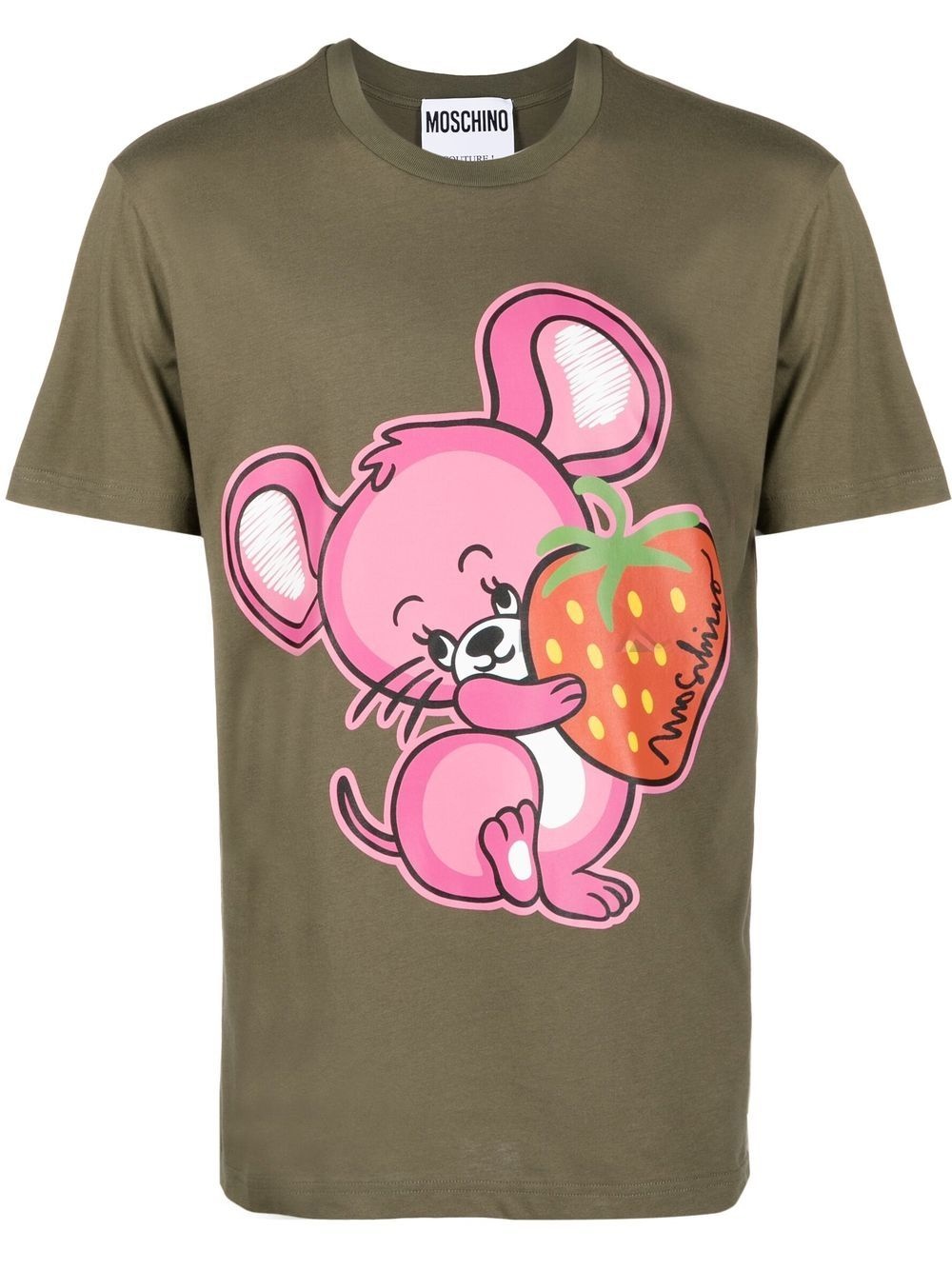 mouse-print T-shirt - 1