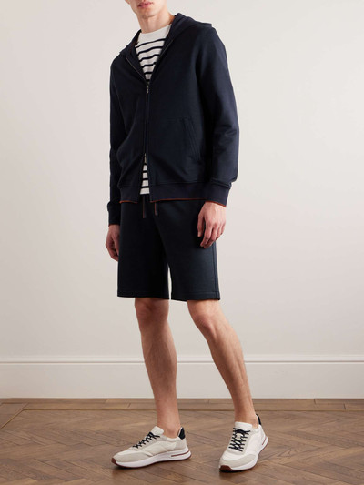 Loro Piana Straight-Leg Cotton and Linen-Blend Jersey Drawstring Shorts outlook